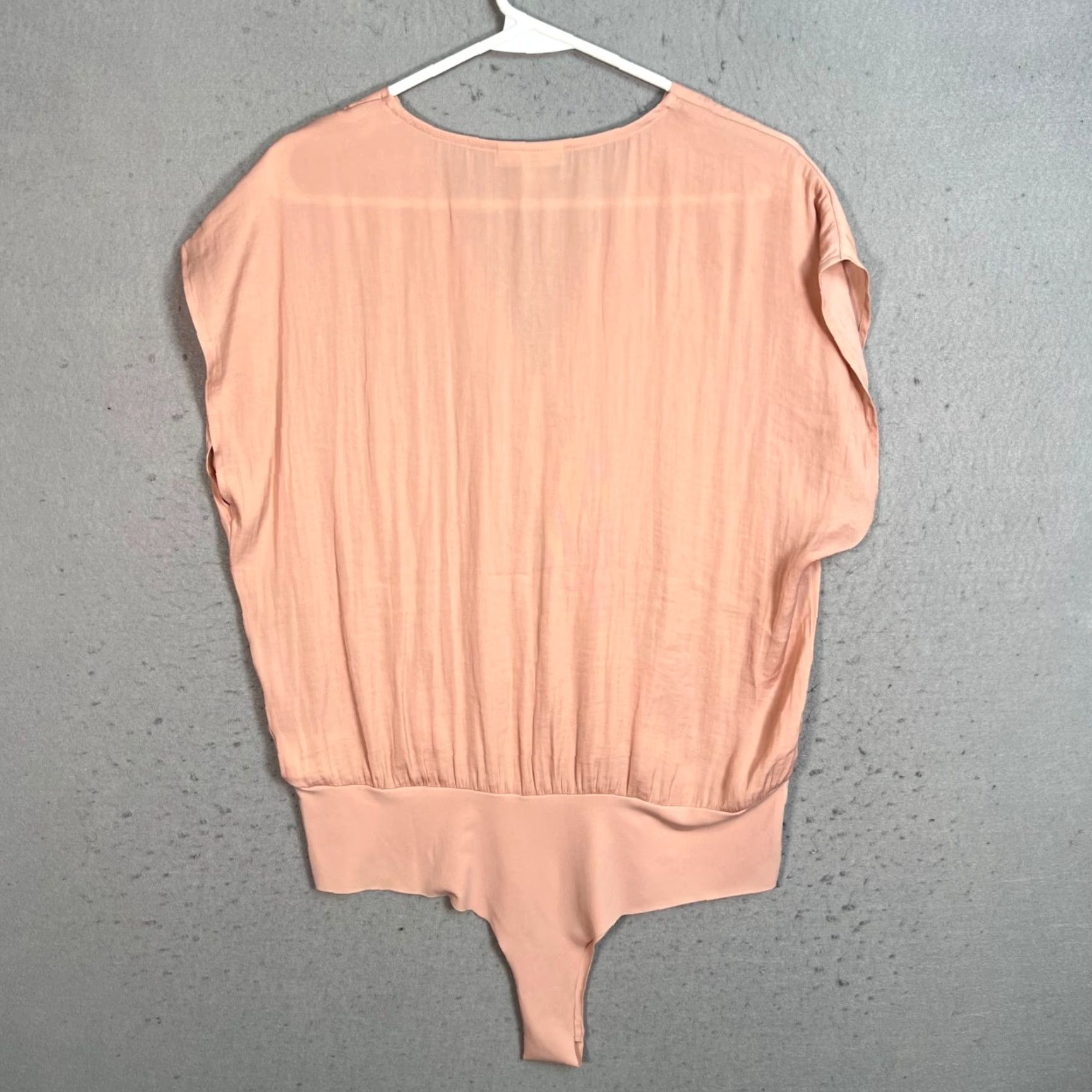 Bar III Bar III Womens Peach Bodysuit Large Polyester Spandex Blend Size L / US 10 / IT 46 - 2 Thumbnail