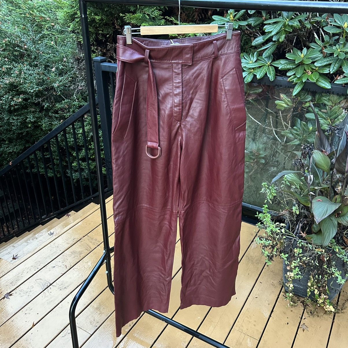 Hugo Boss Hugo Boss Runway Exclusive leather trousers Size 30" / US 8 / IT 44 - 2 Thumbnail