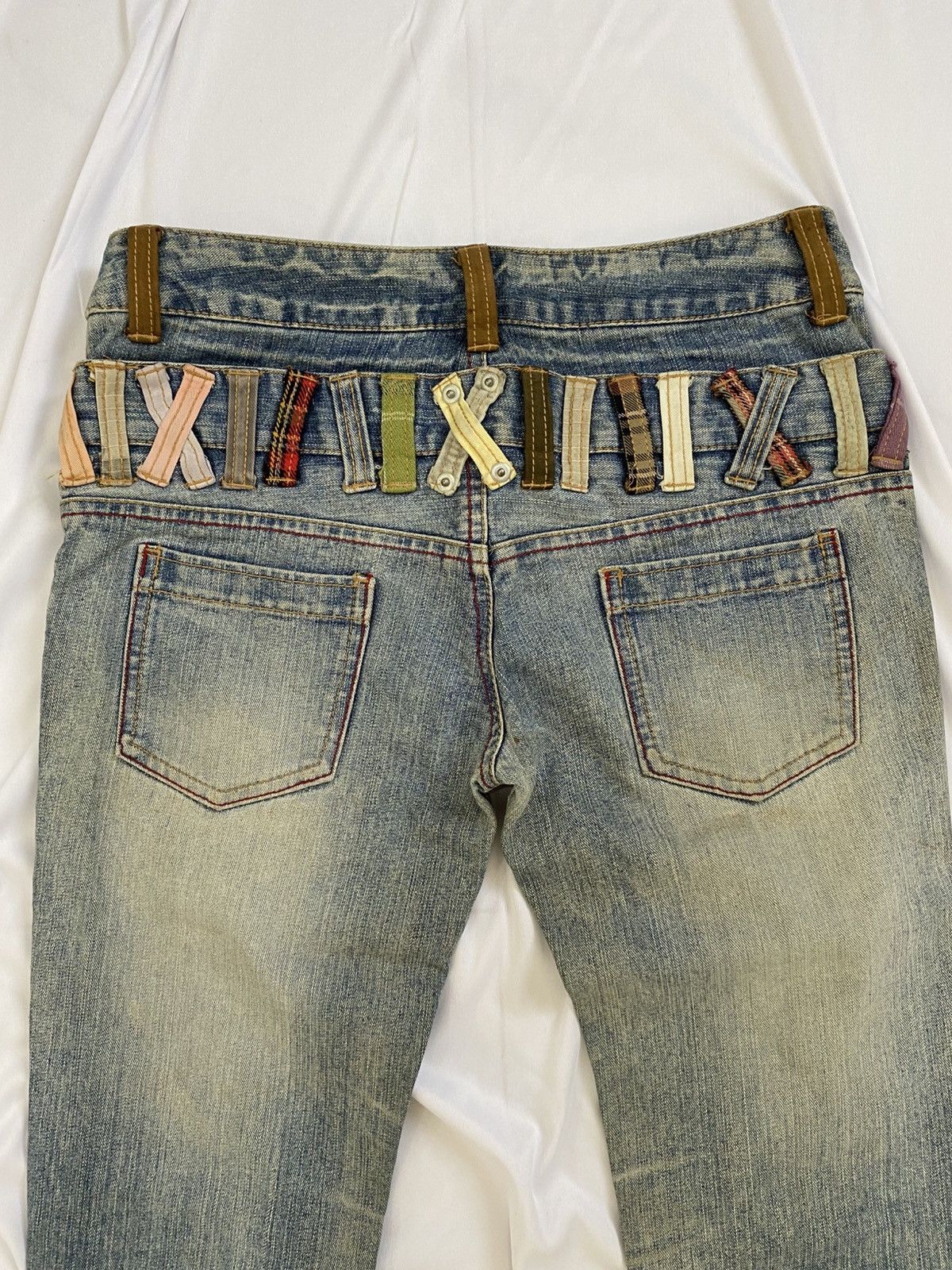 GOSTAR DE FUGA × If Six Was Nine × Japanese Brand double waist flare ifsx style jeans pant clef de sol Size US 28 / EU 44 - 5 Thumbnail