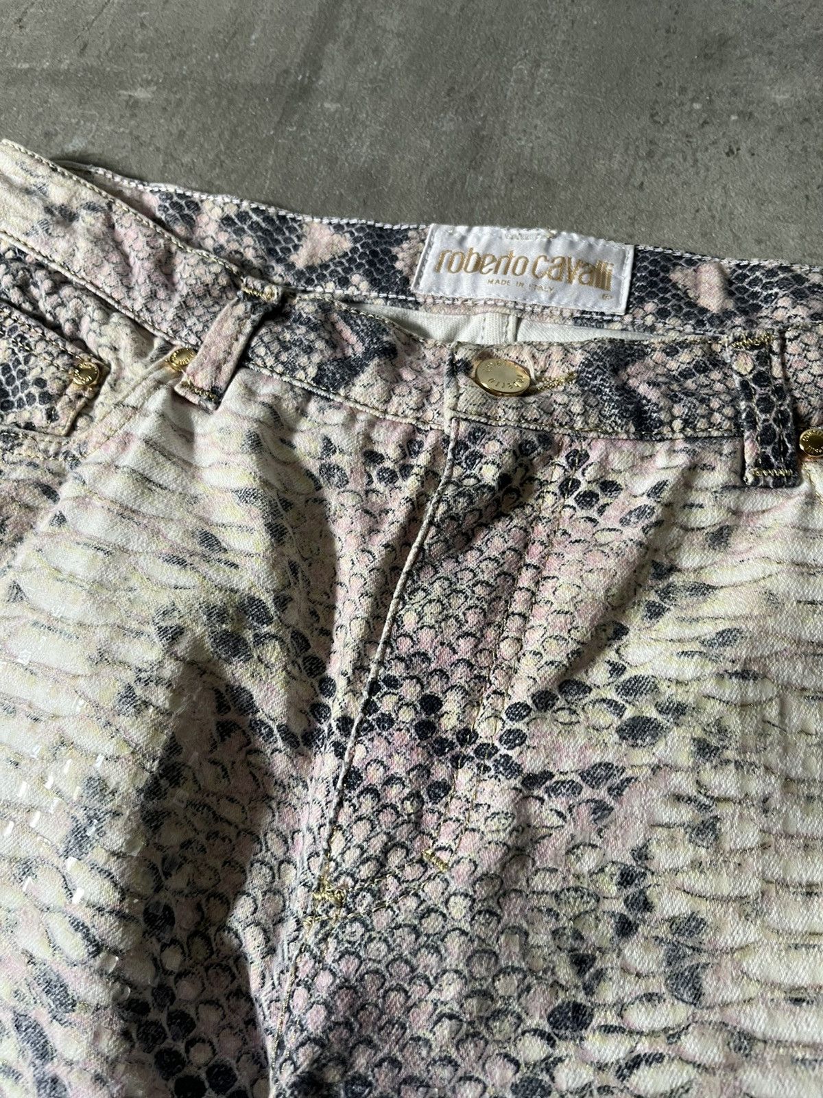 Roberto Cavalli Roberto Cavalli A/W 2002 Python effect pants very rare Size US 30 / EU 46 - 8 Thumbnail