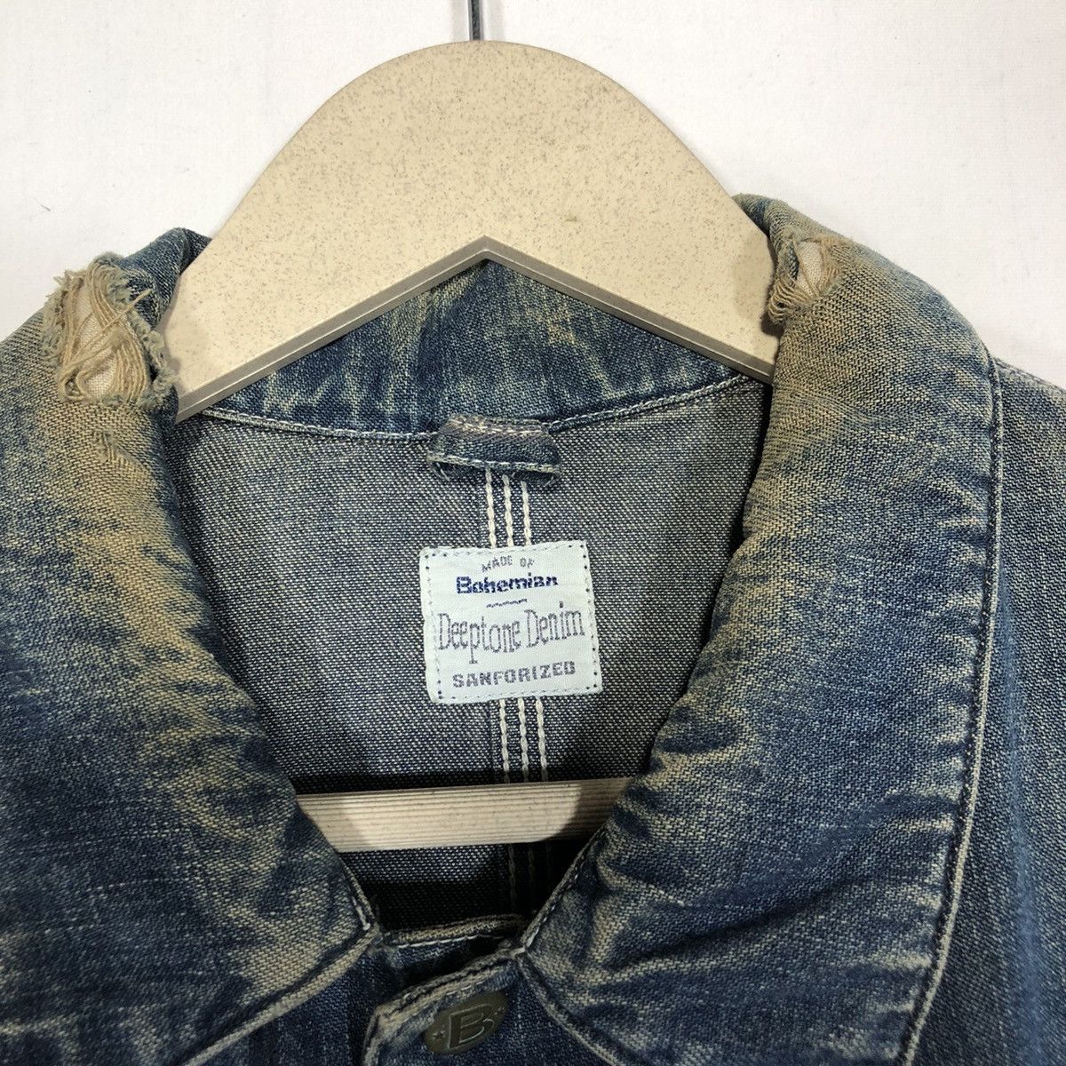 Japanese Brand × Vintage Bohemian Deeptone Sanforized Denim Japan Worker Jacket Size US M / EU 48-50 / 2 - 6 Thumbnail