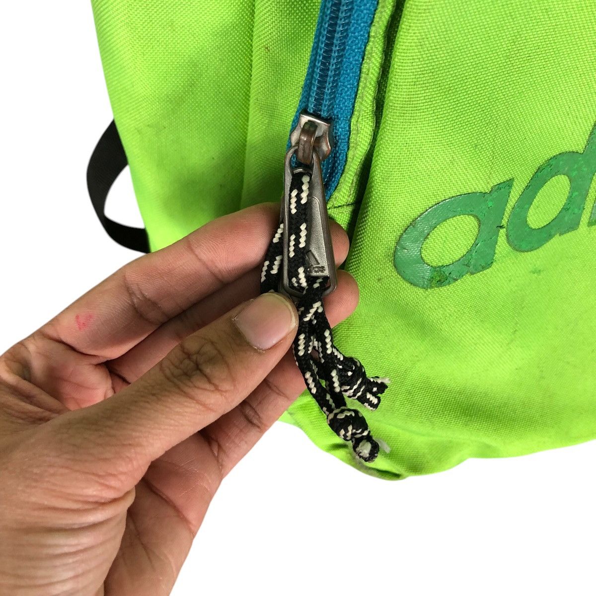 Adidas 📌Vintage Bag Pack Adidas Cordura Fabric Big Logo Size ONE SIZE - 13 Thumbnail