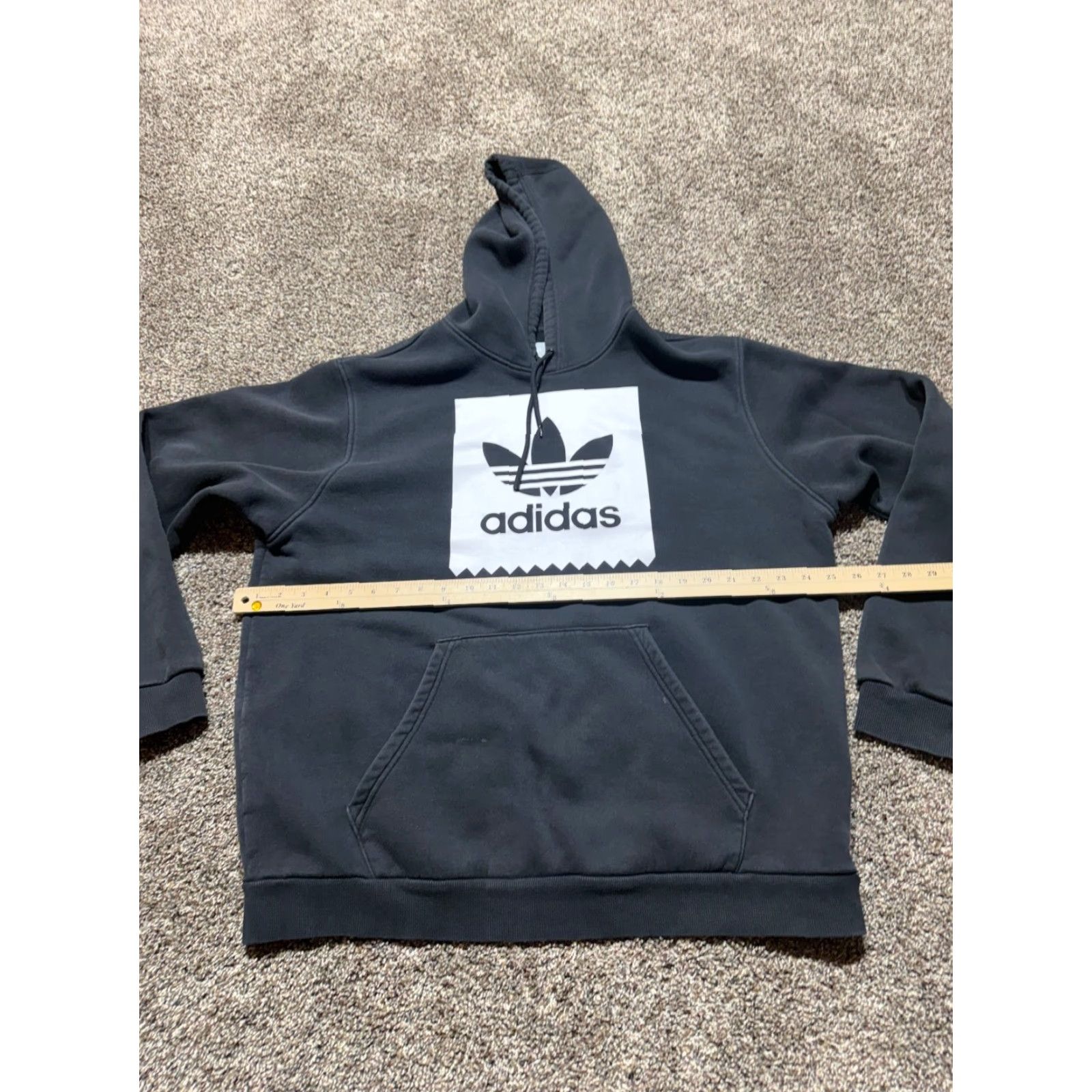 Adidas Adidas Mens Hoodie Pullover Regular Size L Black - Trefoil Logo, Fleece, Long Sleeve, Gym & Training, Original Line Size US L / EU 52-54 / 3 - 3 Thumbnail