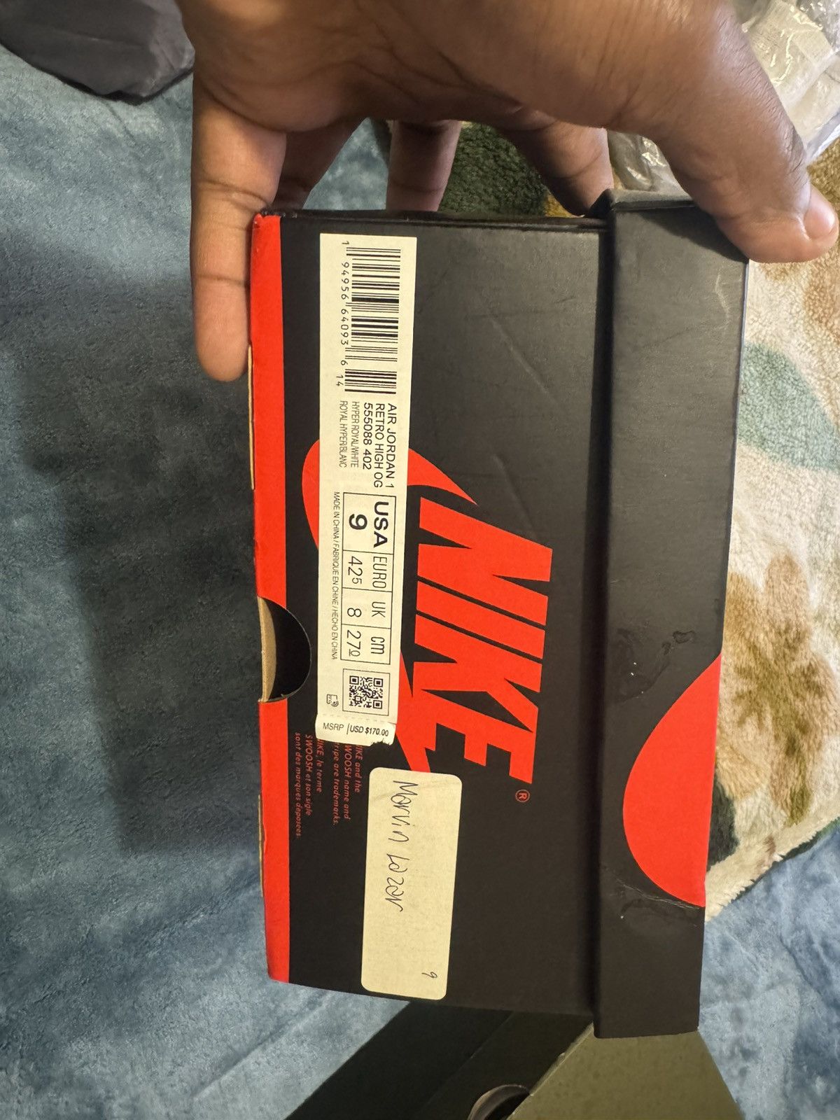 Nike Jordan 1 hyper royal Size US 9 / EU 42 - 8 Thumbnail