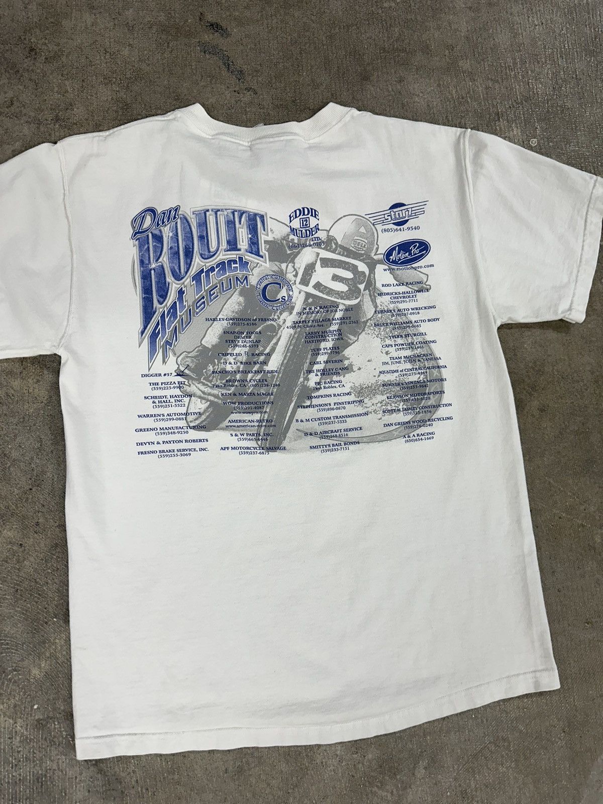 Fruit Of The Loom × Vintage Vintage 90s Flat Track Museum Racing T-Shirt Size US M / EU 48-50 / 2 - 4 Thumbnail