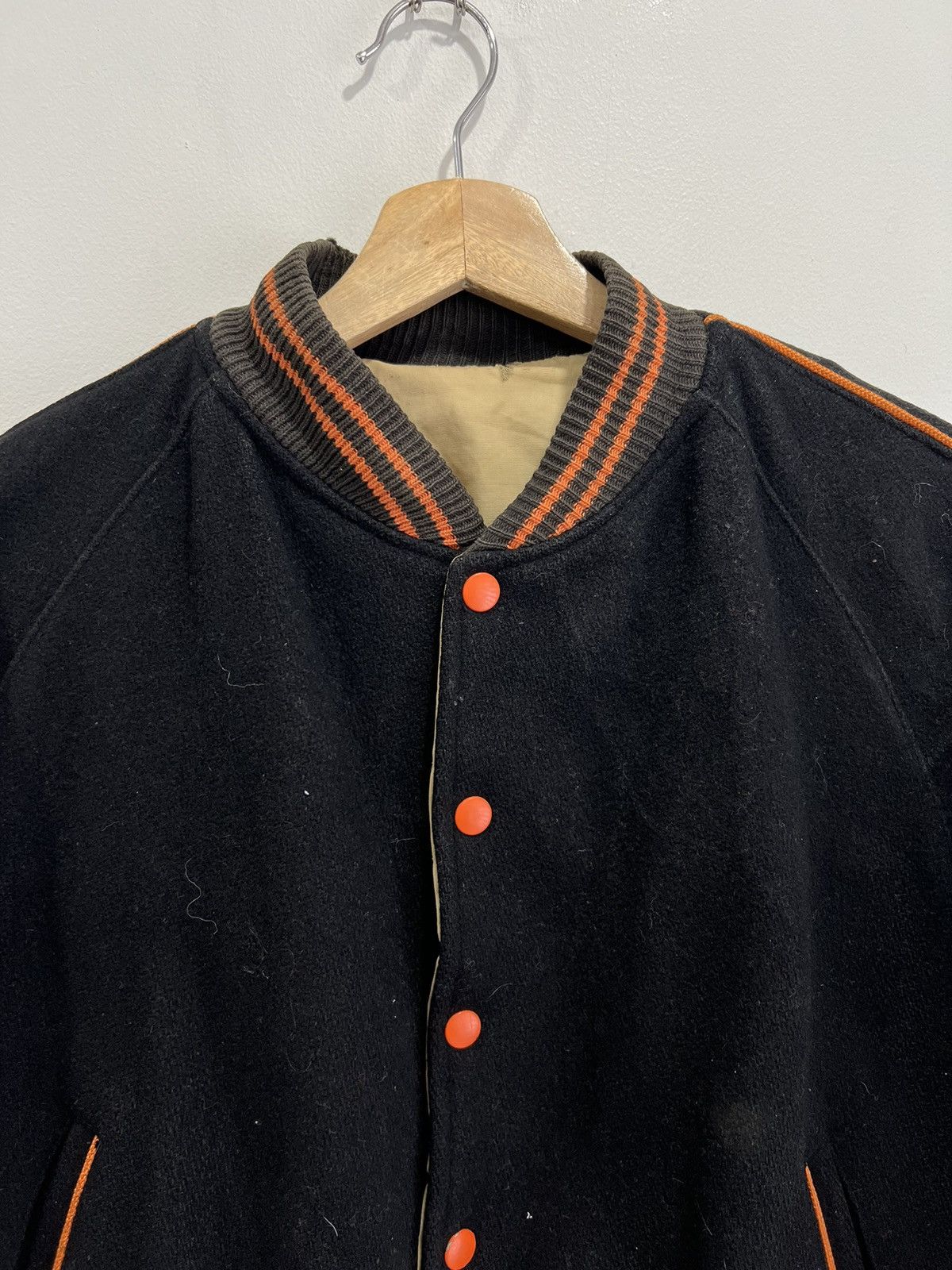 Vintage Vintage 1950s 60s Letterman Varsity Blank Wool Jacket sz 36 Size US S / EU 44-46 / 1 - 4 Thumbnail