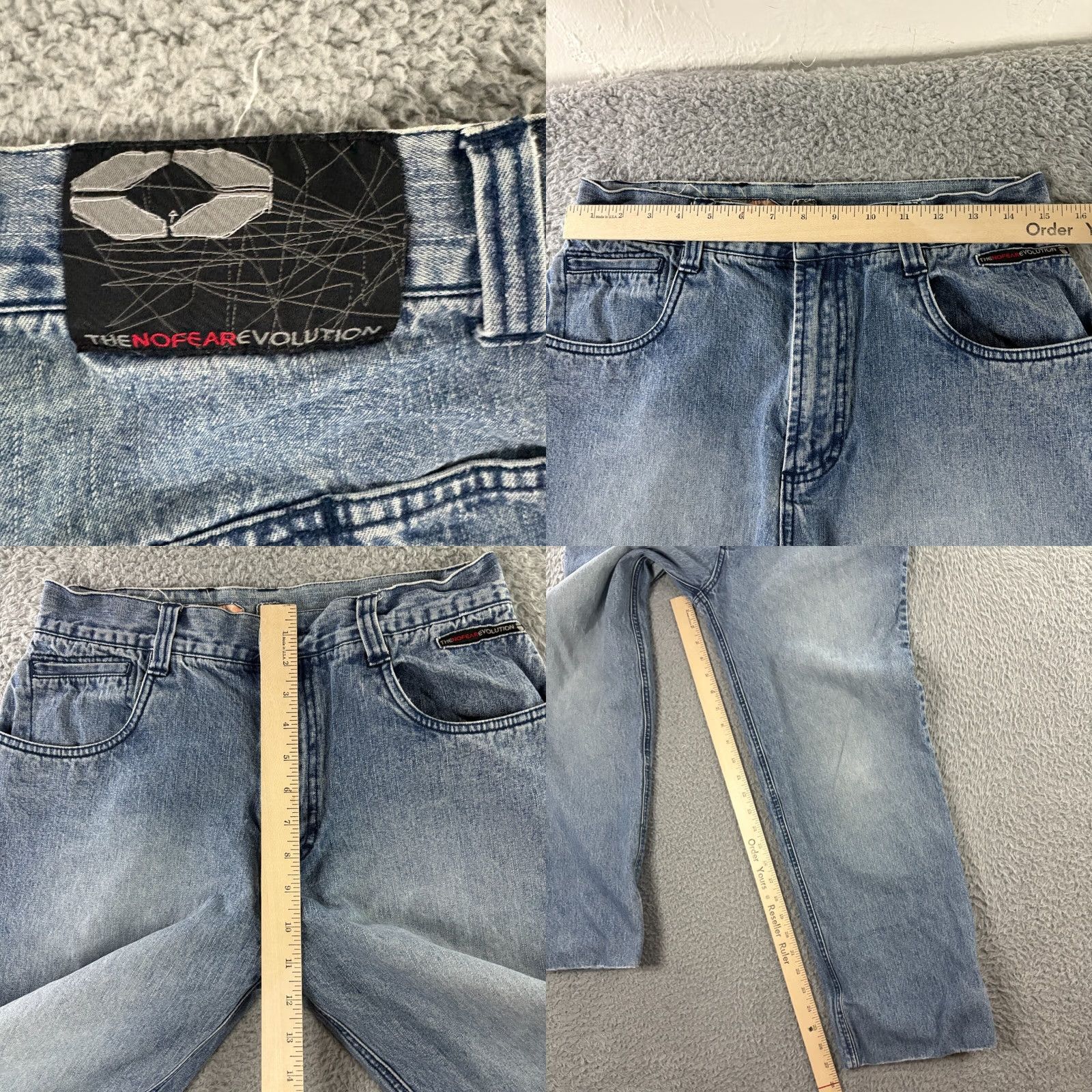No Fear VINTAGE No Fear Evolution Jeans 30x28 Relaxed Regular Denim Blue 90s 5-Pocket Mens Jeans Size US 30 / EU 46 - 8 Thumbnail
