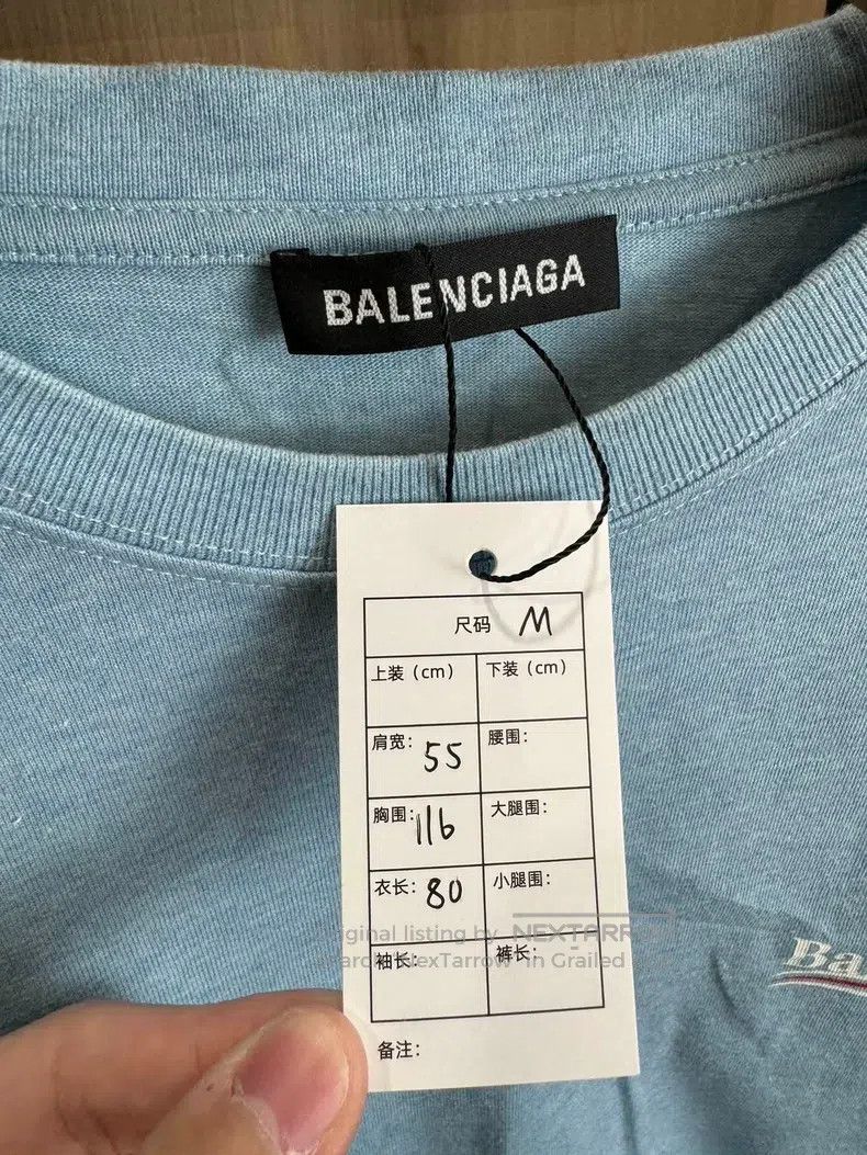 Balenciaga Balenciaga Haze blue Coke printed short-sleeve Size US M / EU 48-50 / 2 - 3 Thumbnail