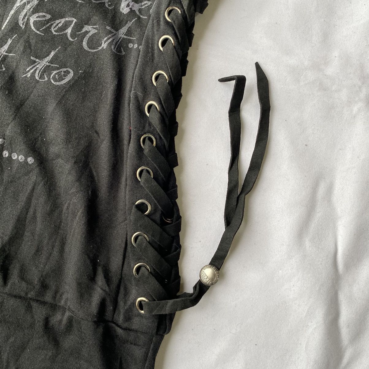 If Six Was Nine × Japanese Brand × Le Grande Bleu (L.G.B.) Japanese Hooded Mini Dress Lace Up Punk Gothic L.G.B Style Size M / US 6-8 / IT 42-44 - 8 Thumbnail