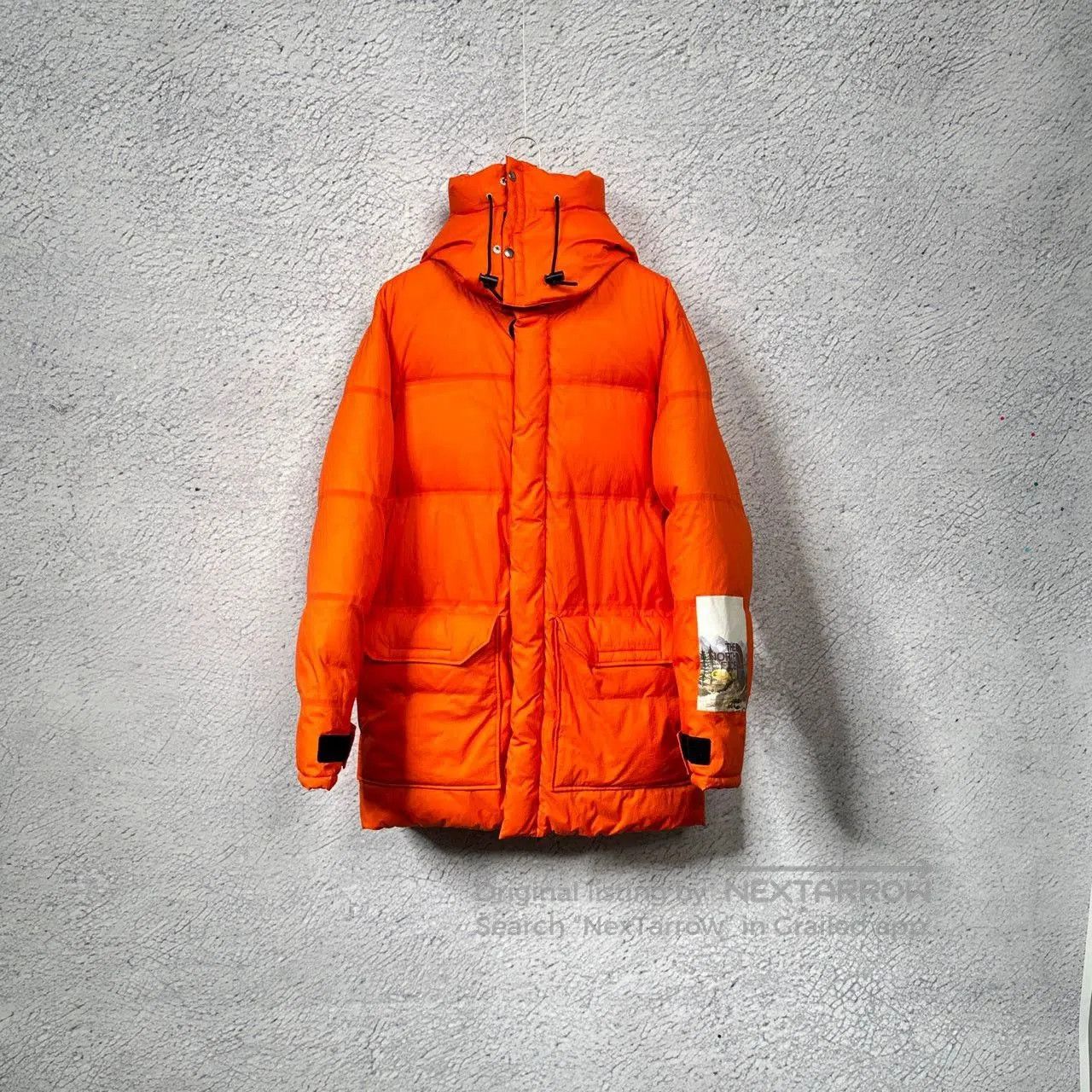 gucci the north face orange logo down jacket.