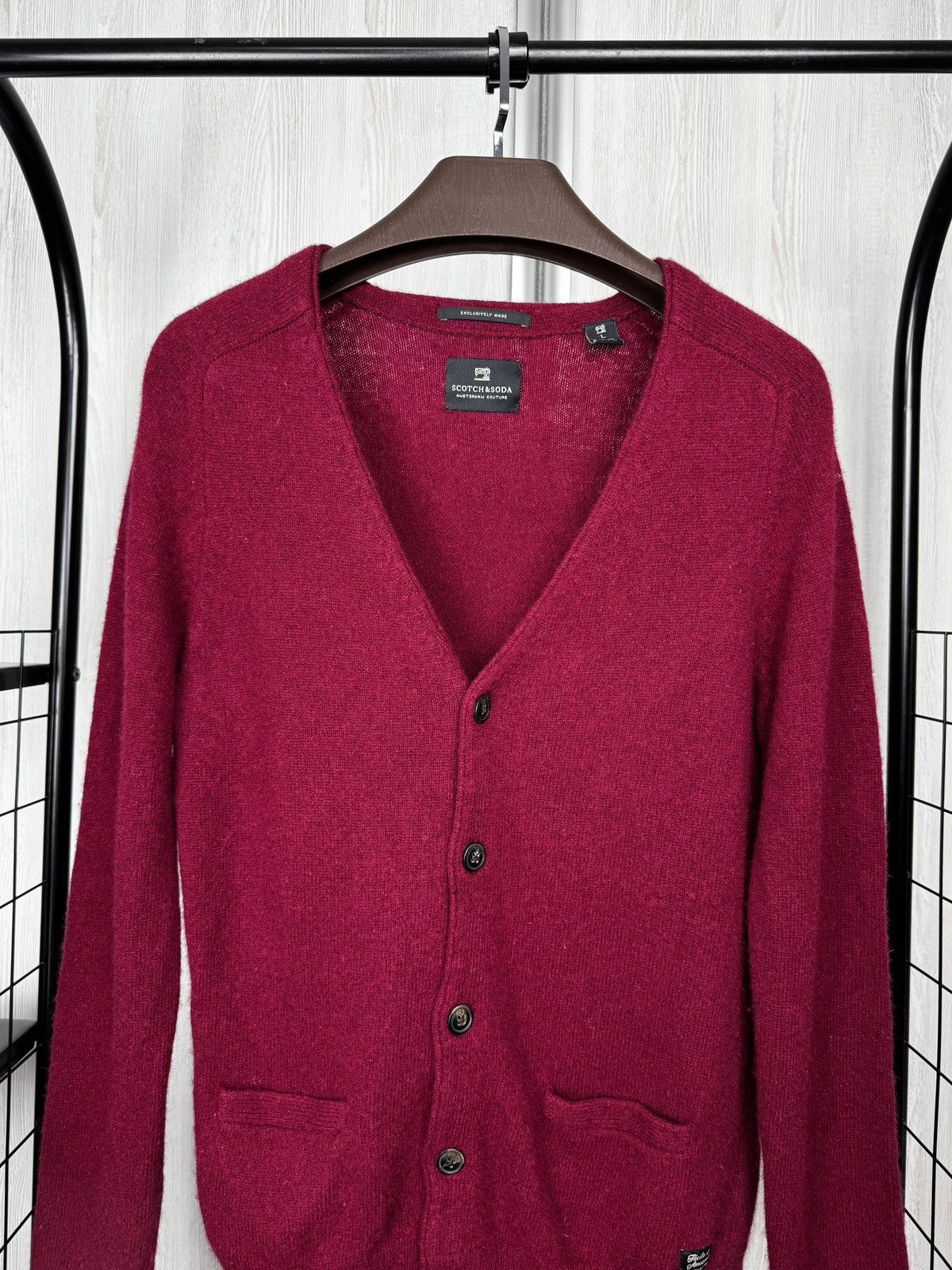 Scotch & Soda Scotch & Soda Exclusively made wool leather trim cardigan L Size US L / EU 52-54 / 3 - 3 Thumbnail