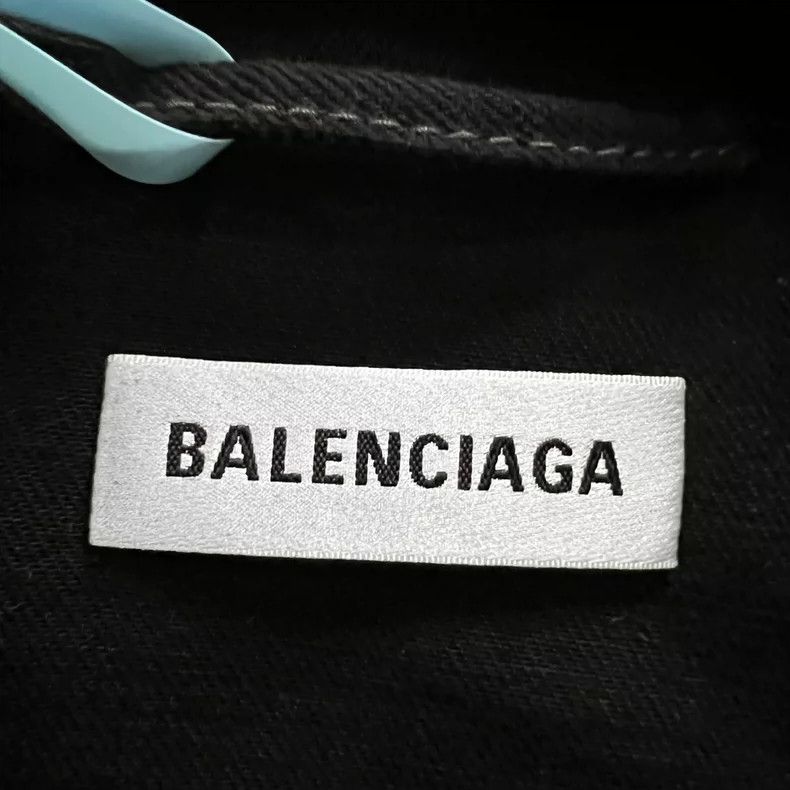 Balenciaga Balenciaga size 38 Black Single-Breasted Lapel Denim Jacke Size S / US 4 / IT 40 - 3 Thumbnail