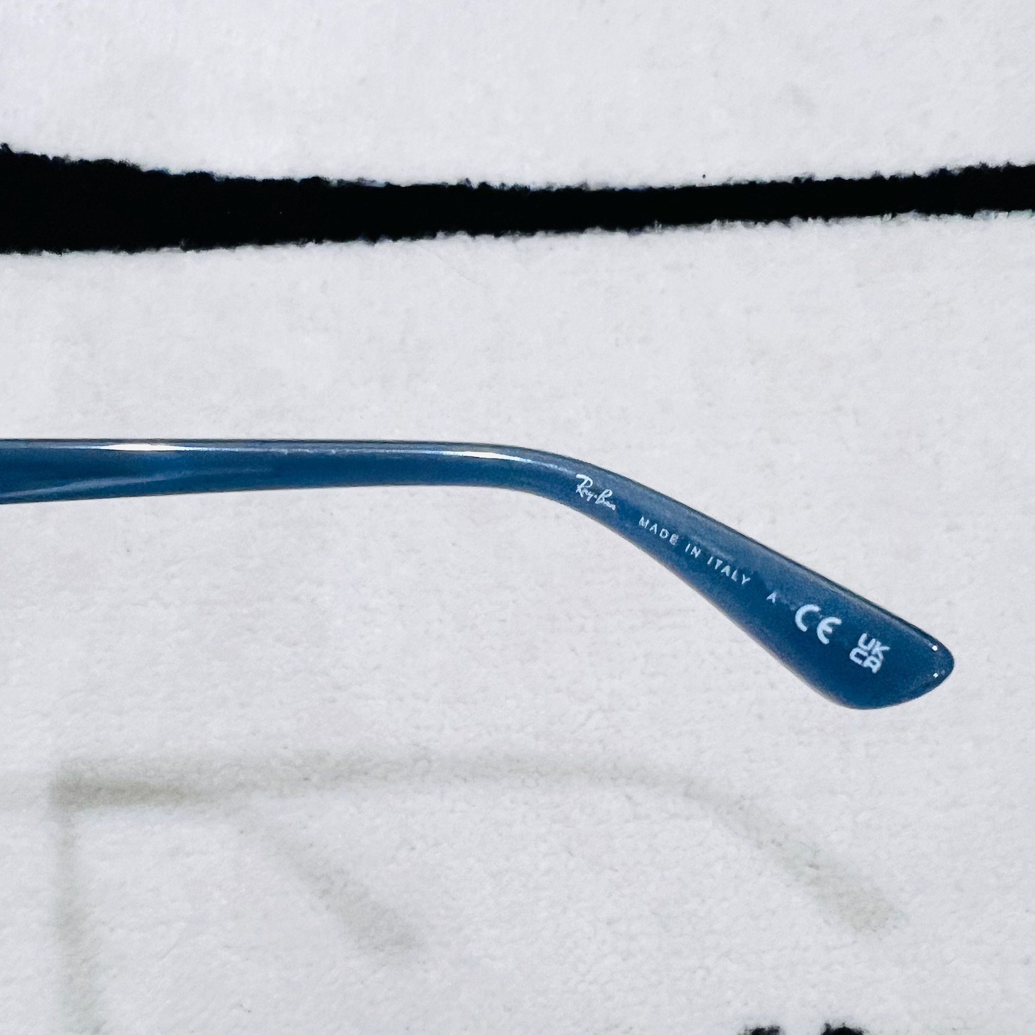 RayBan RayBan RB4324 Transparent Dark Blue Cat Eye Sunglasses Size ONE SIZE - 6 Thumbnail