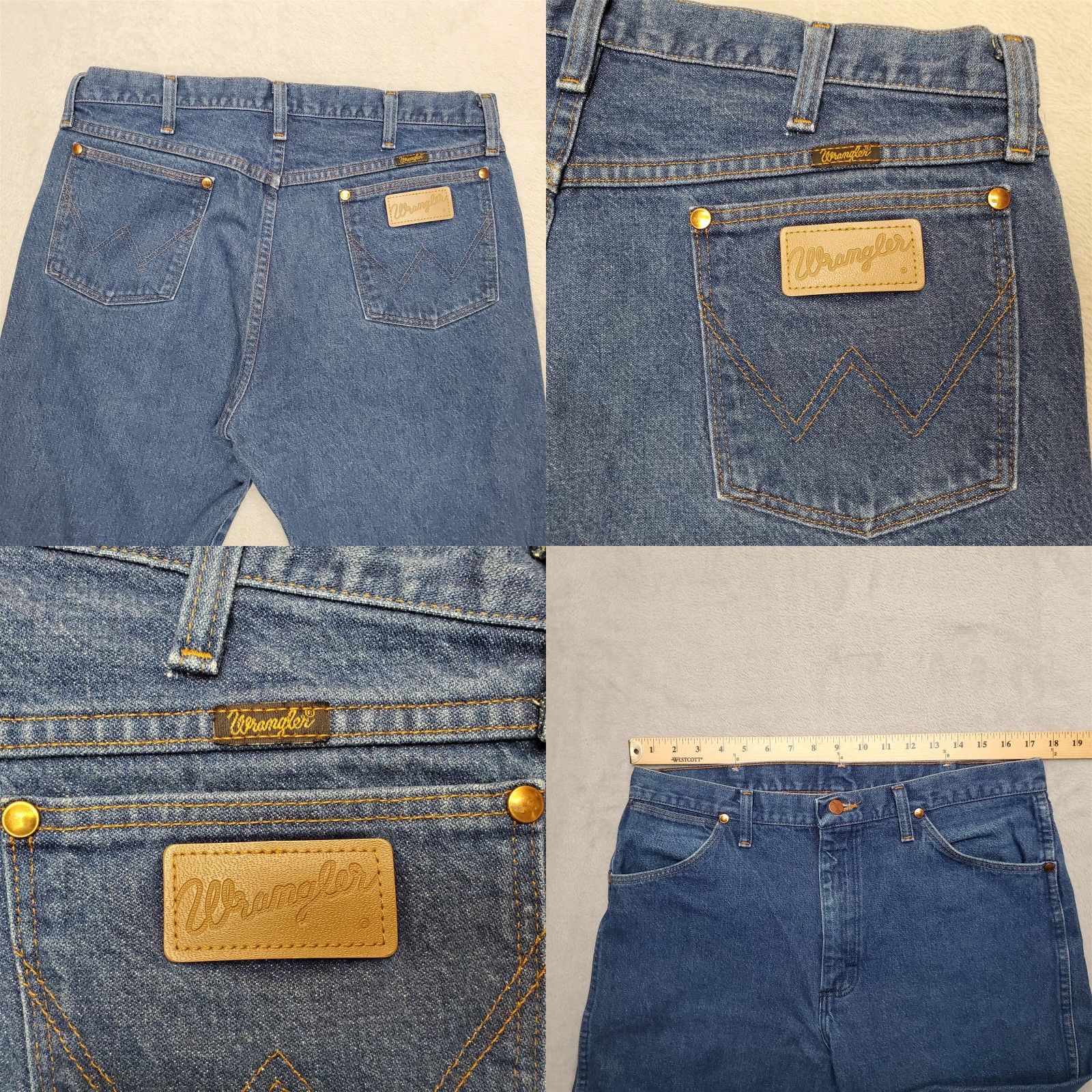 Wrangler VINTAGE Wrangler Jeans Men 36x30 Blue Denim Faded Cowboy Western Ranchwear Pants Jeans Shirt? Size US 36 / EU 52 - 8 Thumbnail