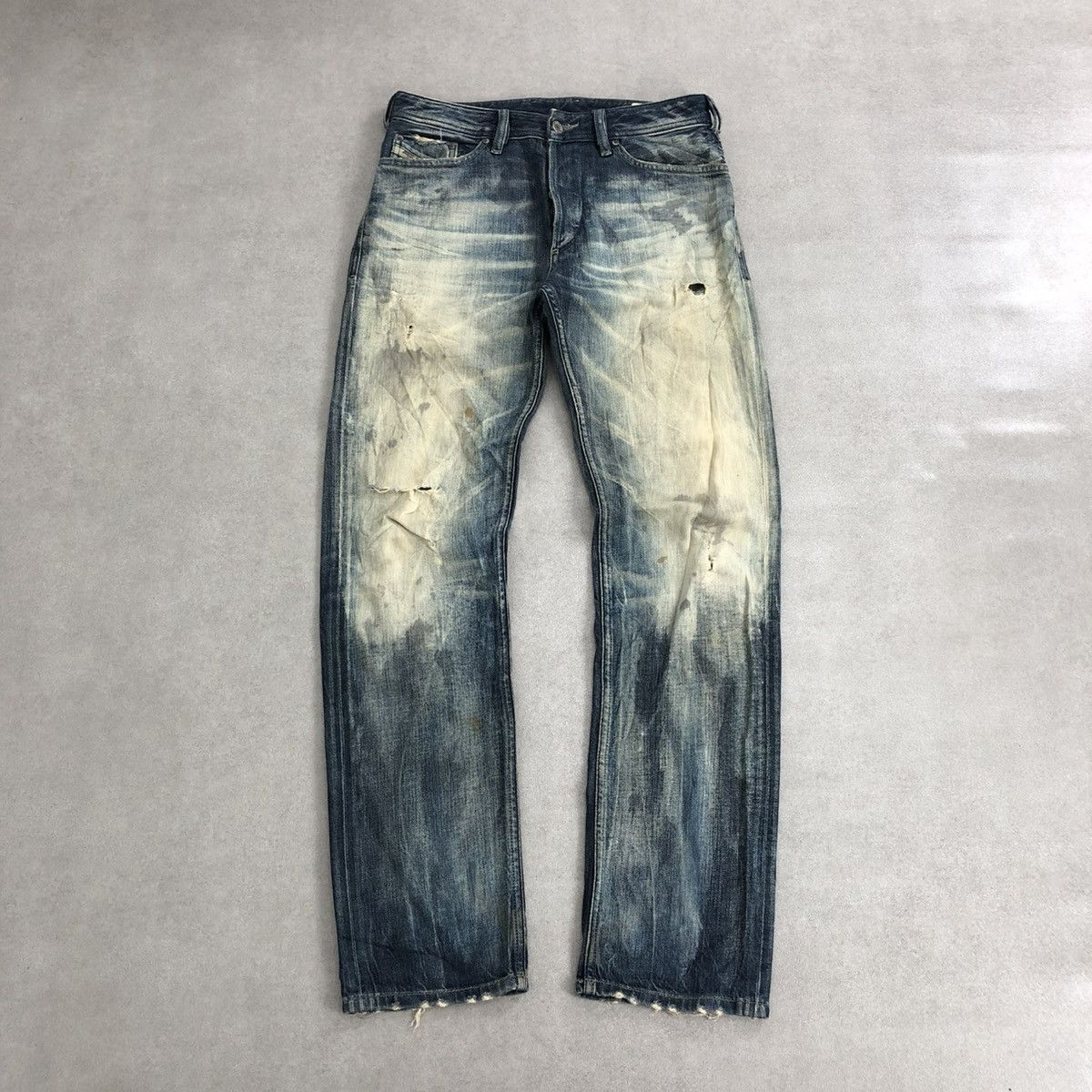 Diesel × If Six Was Nine × Le Grande Bleu (L.G.B.) 🇮🇹 2000s Diesel Industry Koolter Distressed Faded Jeans Size US 29 - 1 Thumbnail