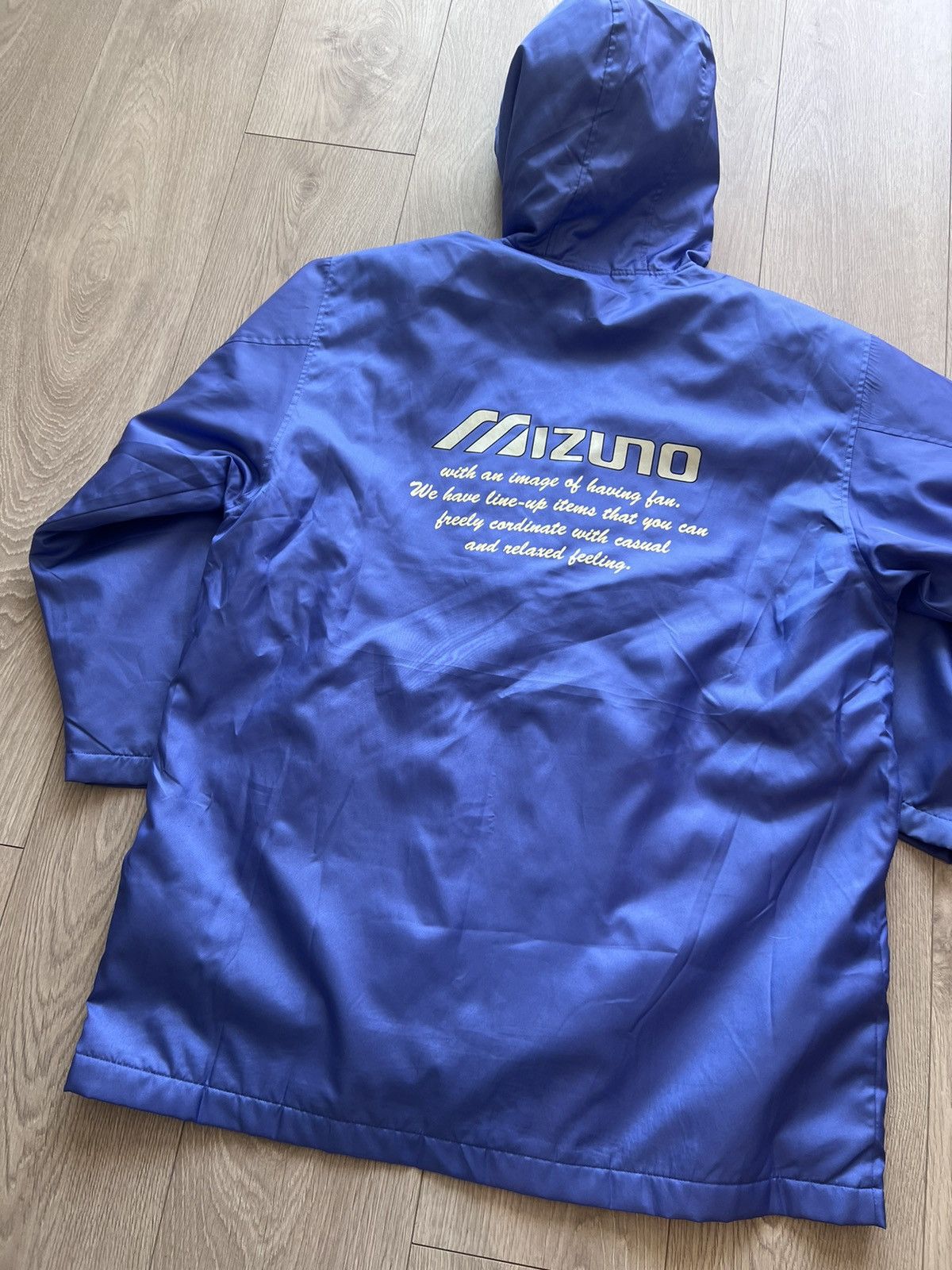 Mizuno × Vintage Vintage Mizuno Jacket with Hood 80s 90s Rare Purple Lined Size US L / EU 52-54 / 3 - 1 Thumbnail