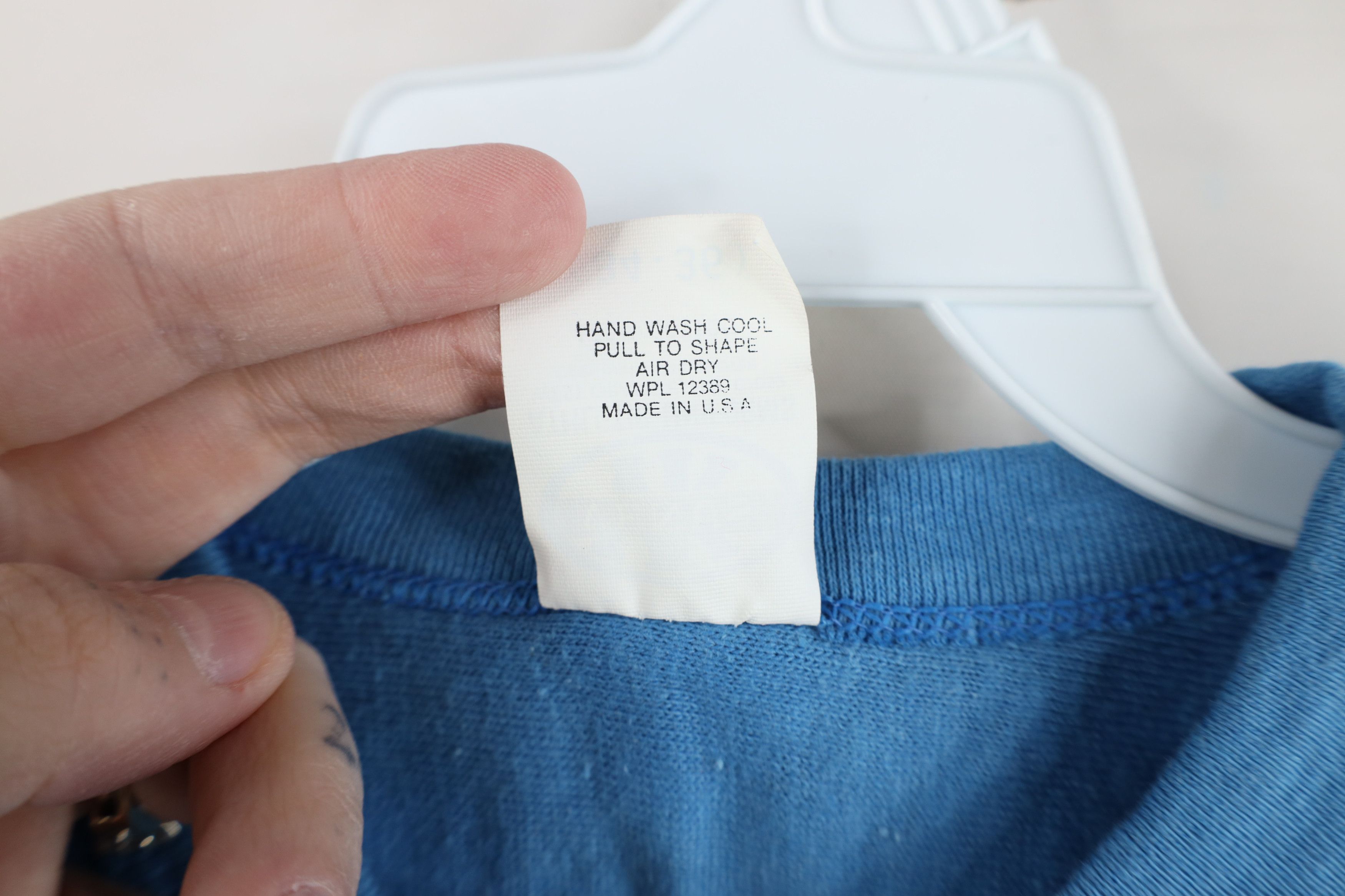 Vintage Vintage 60s 70s Cotton Knit Football Jersey T-Shirt Blue USA Size US S / EU 44-46 / 1 - 6 Thumbnail