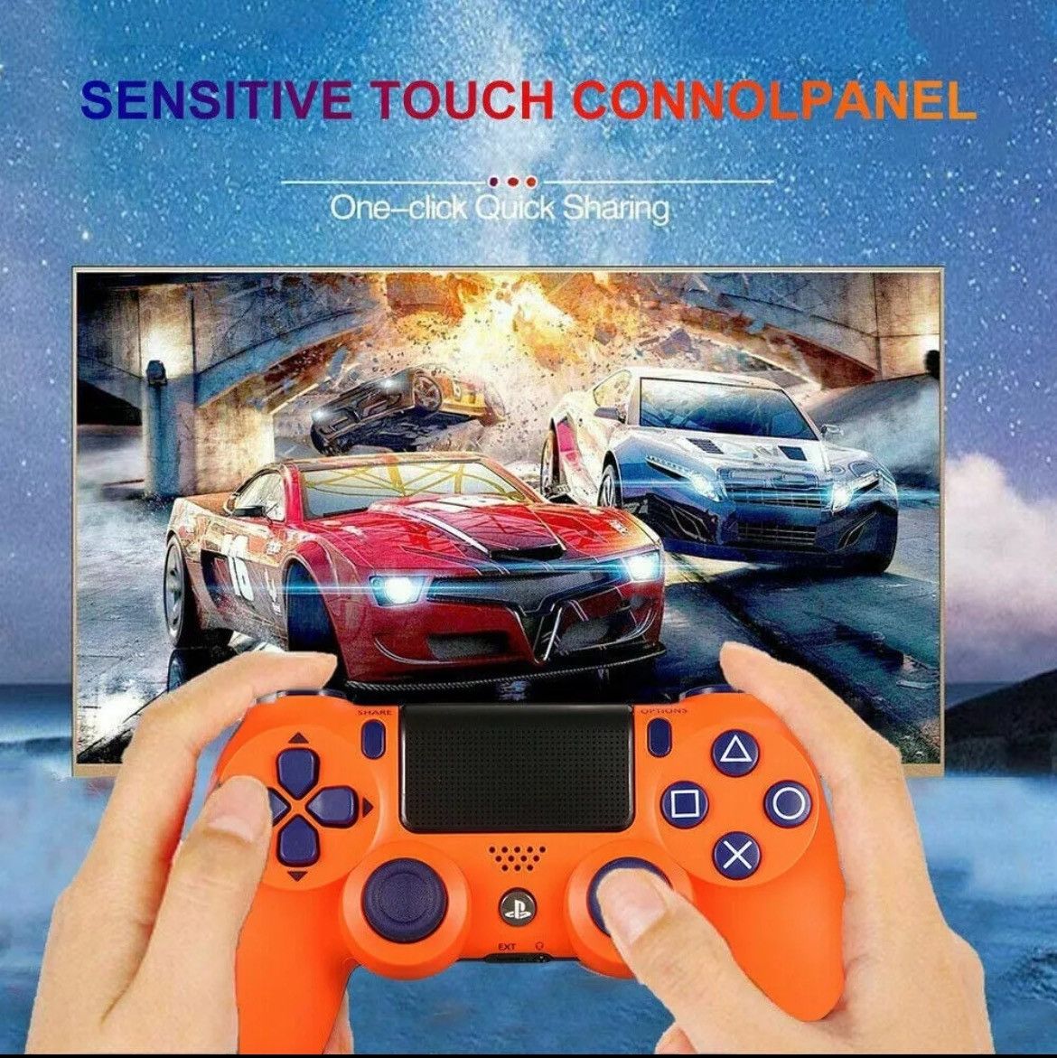 Sony PS4 Wireless DualShock controller compatible with ps4 and PC Size ONE SIZE - 8 Thumbnail