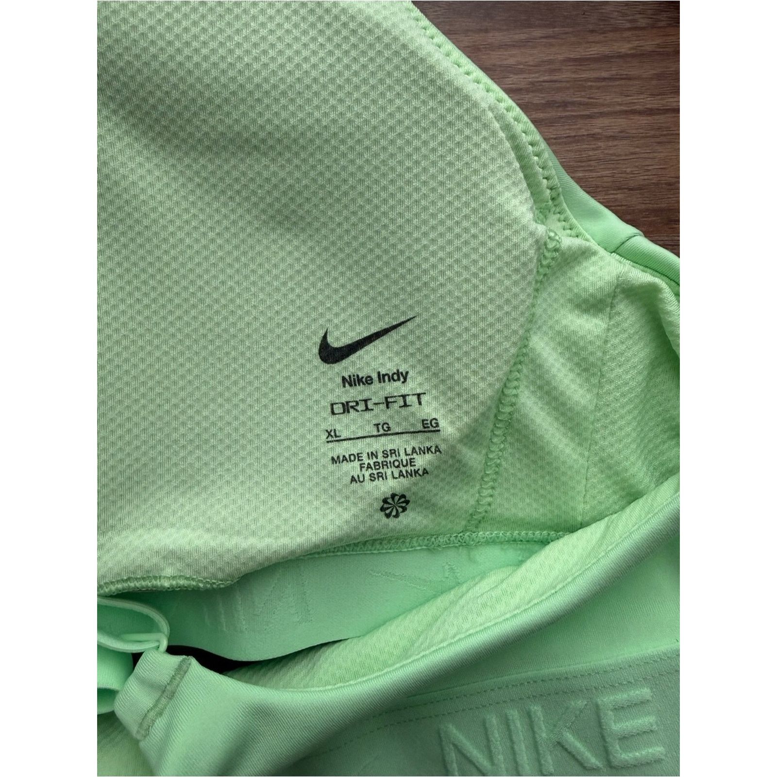 Nike Nike Indy Bra DRI-FIT Lime Green with Removable Pads Size XL / US 12-14 / IT 48-50 - 3 Thumbnail