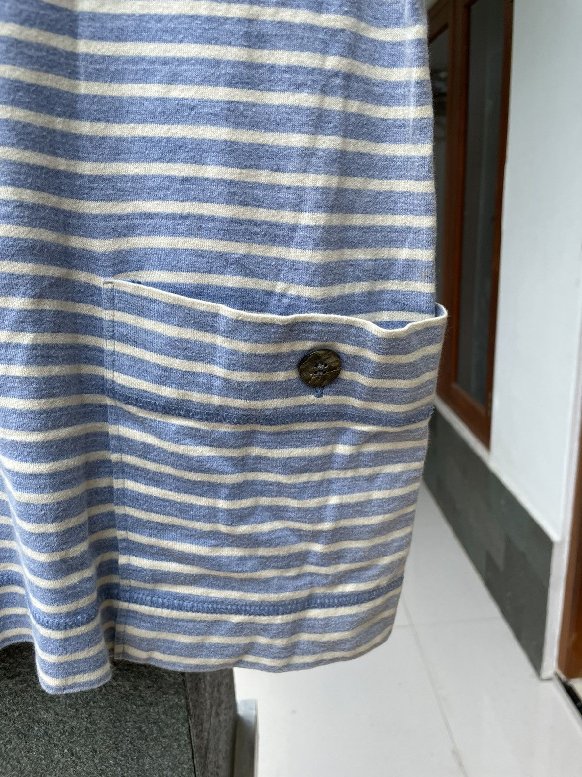 Hai Sporting Gear Issey Miyake Hai Sporting Gear Stripe Big Pocket Tshirt Size US M / EU 48-50 / 2 - 2 Thumbnail