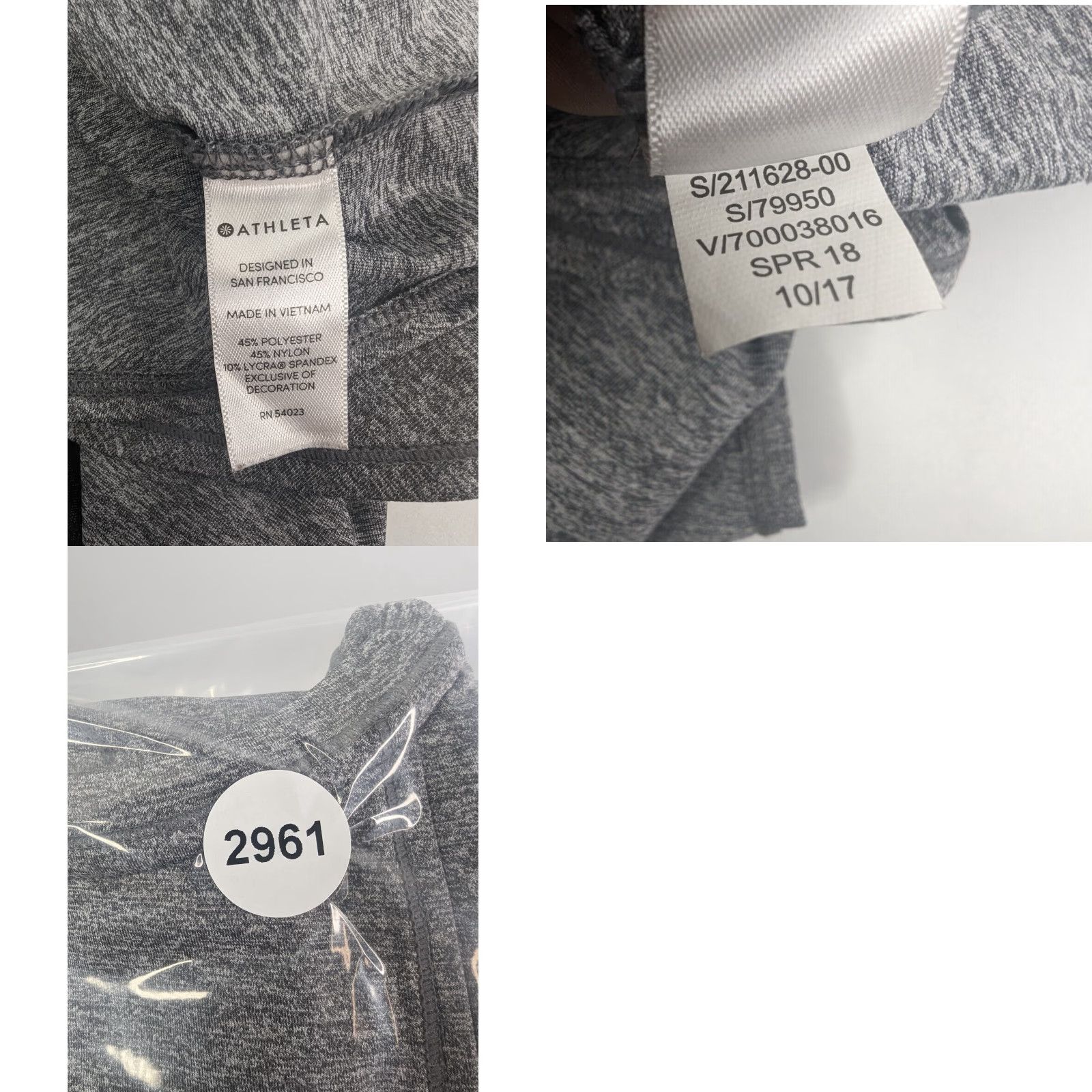 Athleta Athleta Tank Top Women’s S Gray Sleeveless Sunlover Crew Neck Pullover Back | Activewear | Nylon Lycra Polyester | 211628 Size S / US 4 / IT 40 - 8 Thumbnail