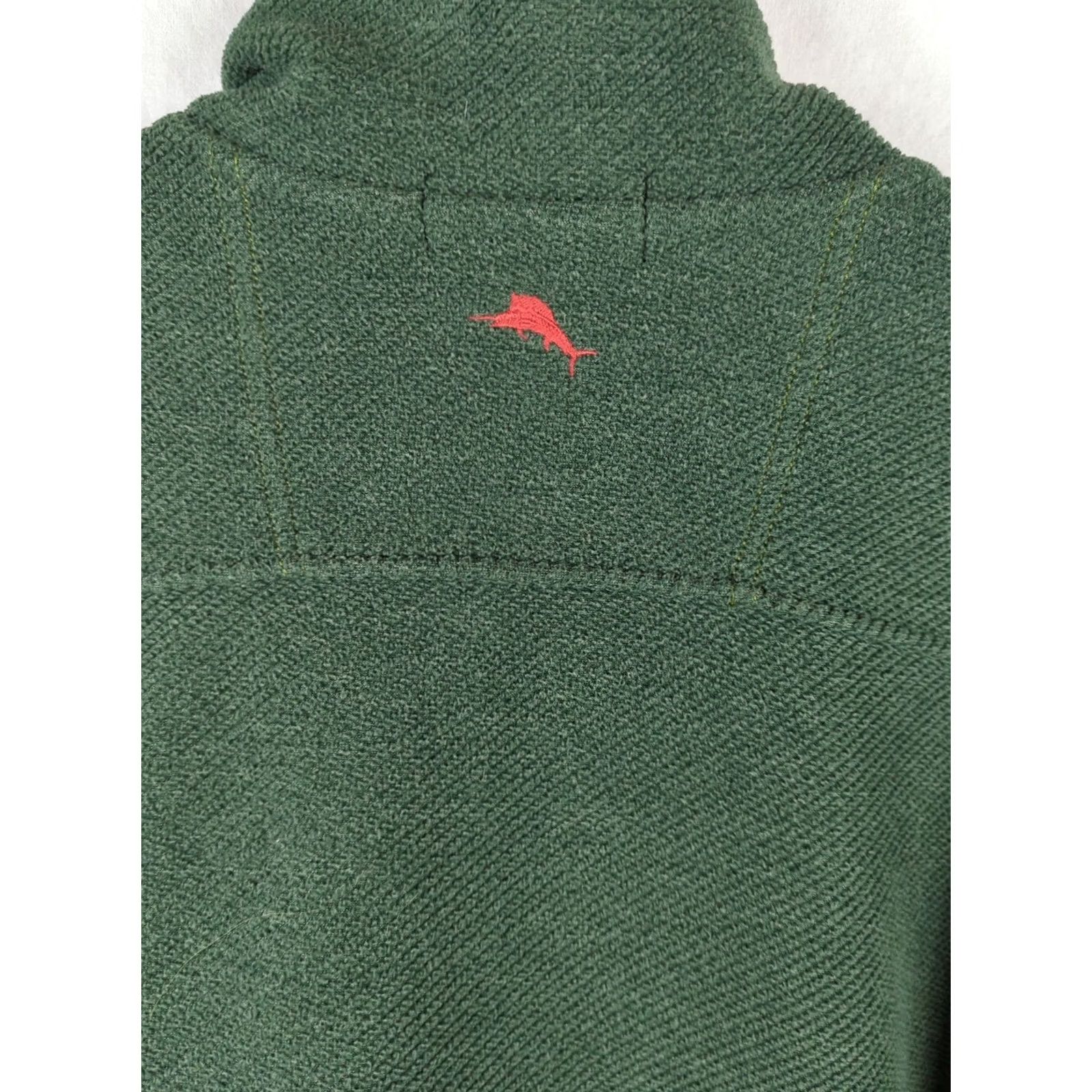 Tommy Bahama Tommy Bahama Mens XL Fleece Pullover Shirt Jacket Green Shacket Sweatshirt Pockets Logo Size US XL / EU 56 / 4 - 7 Thumbnail