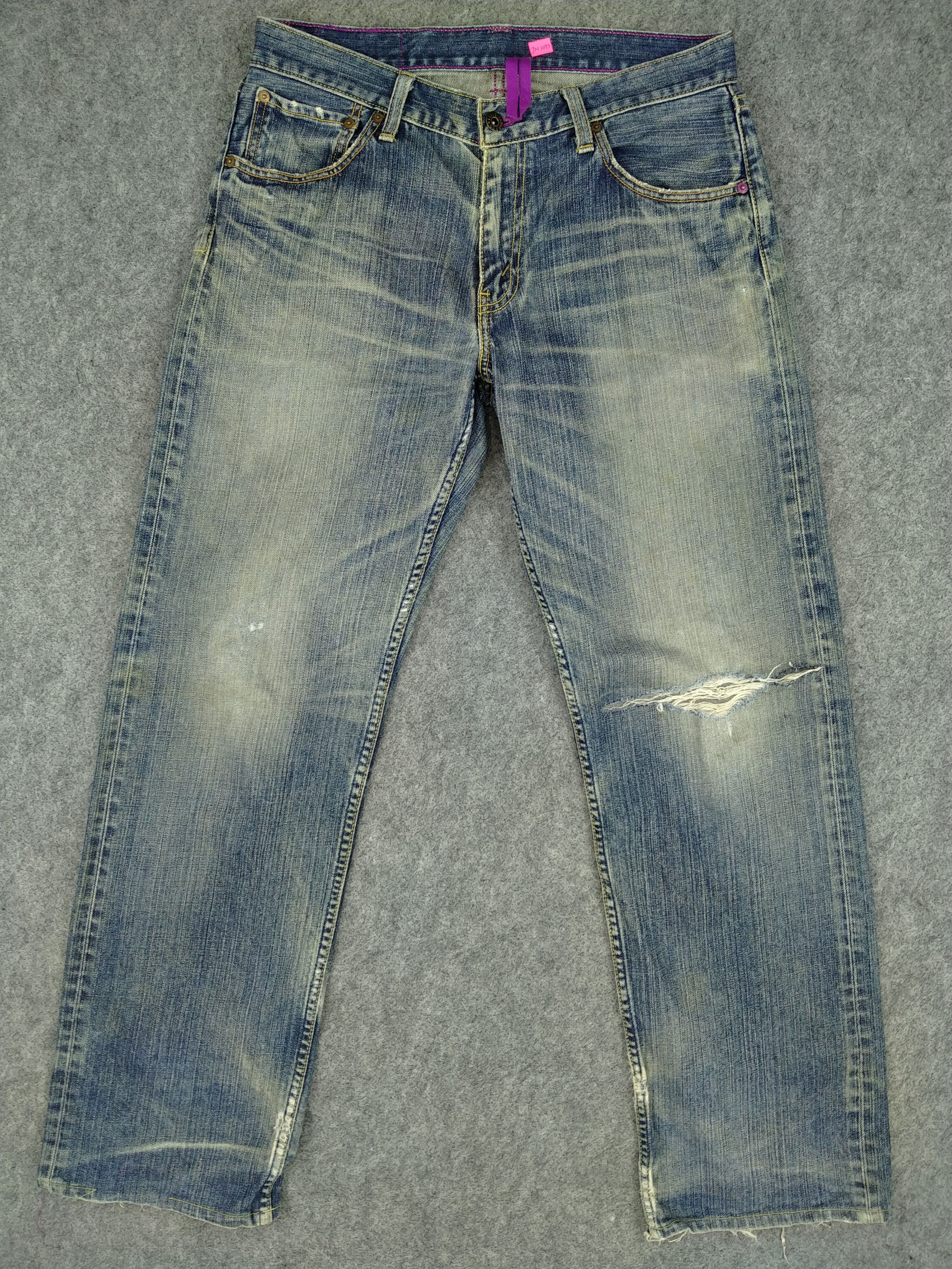 image of Distressed Denim x Levis Rusty Blue Vintage Levi's 503 Jeans 33X32 Denim -Jn1093 in Rust Light Blue