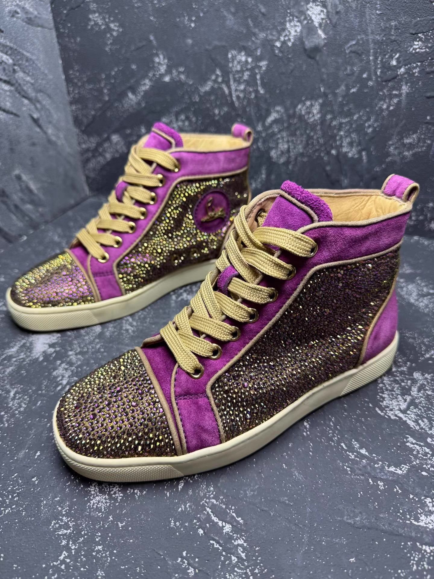 Christian Louboutin Christian Louboutin High-TopSneakers with Full Crystals Q10 Size US 6 / IT 36 - 1 Thumbnail