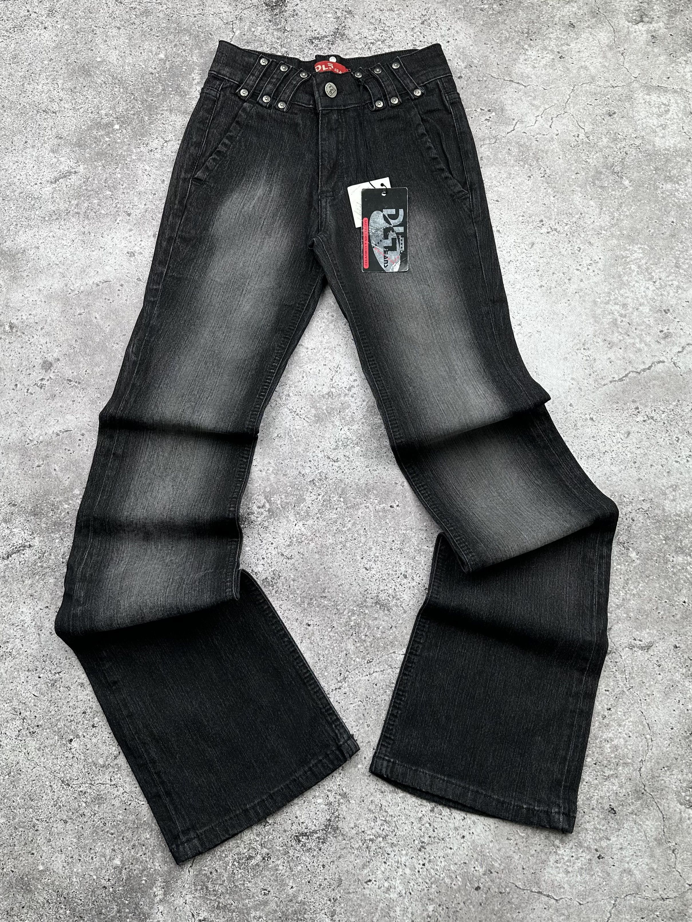 image of Avant Garde Vitnage Faded Flare Jeans in Black, Women's (Size 25)