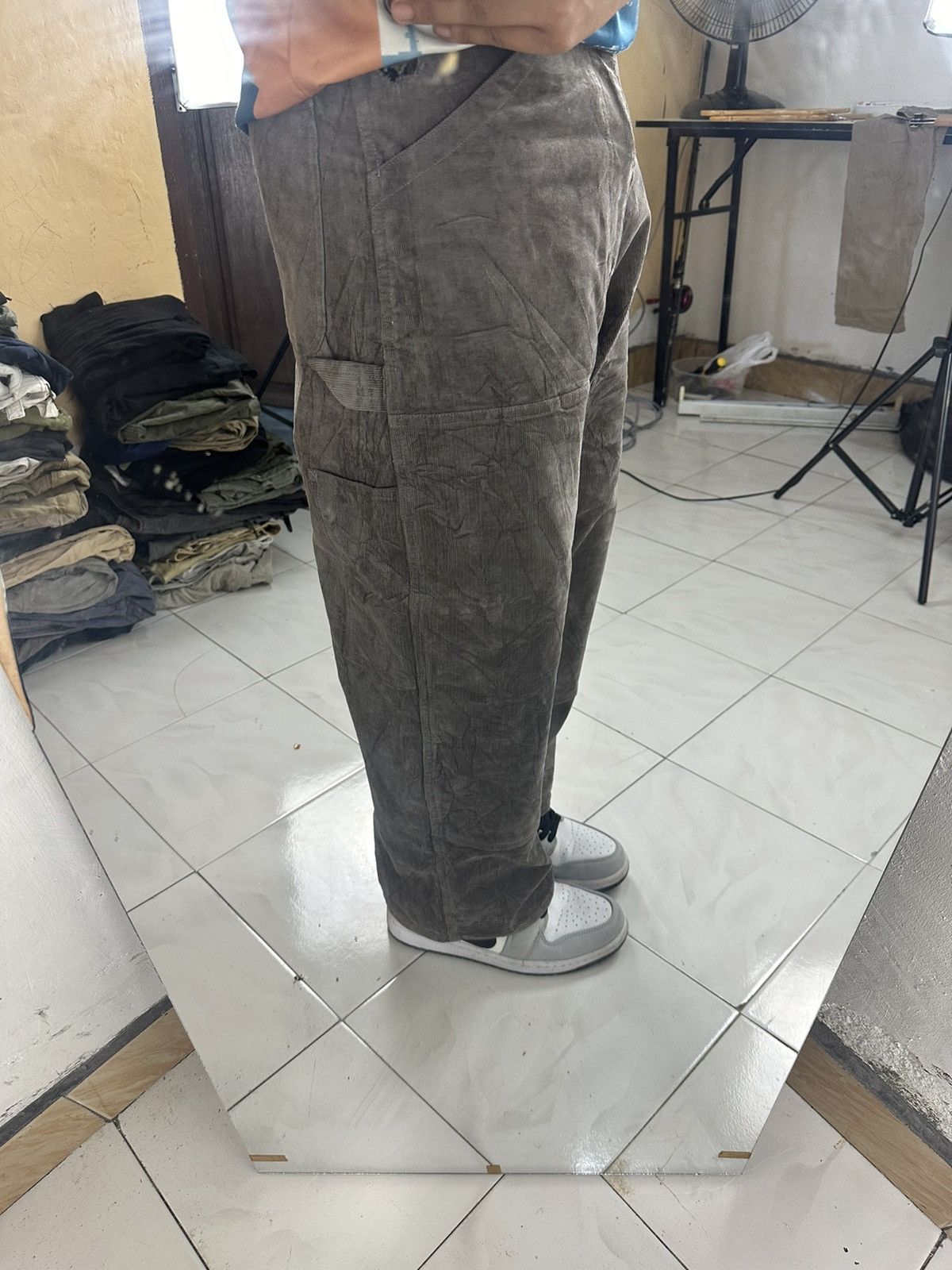Japanese Brand Carpanter Conduroi Double Knee Vintage Baggy Carhatt Style Size US 31 - 20 Thumbnail