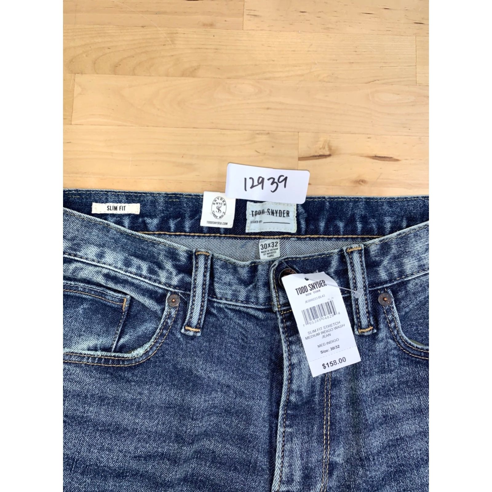 Todd Snyder Todd Snyder Jeans Men Slim Indigo 30x32 Denim Stretch 12939 Fashion Style Preppy 5-Pocket Slim Fit Jeans Mens Size US 30 / EU 46 - 2 Thumbnail