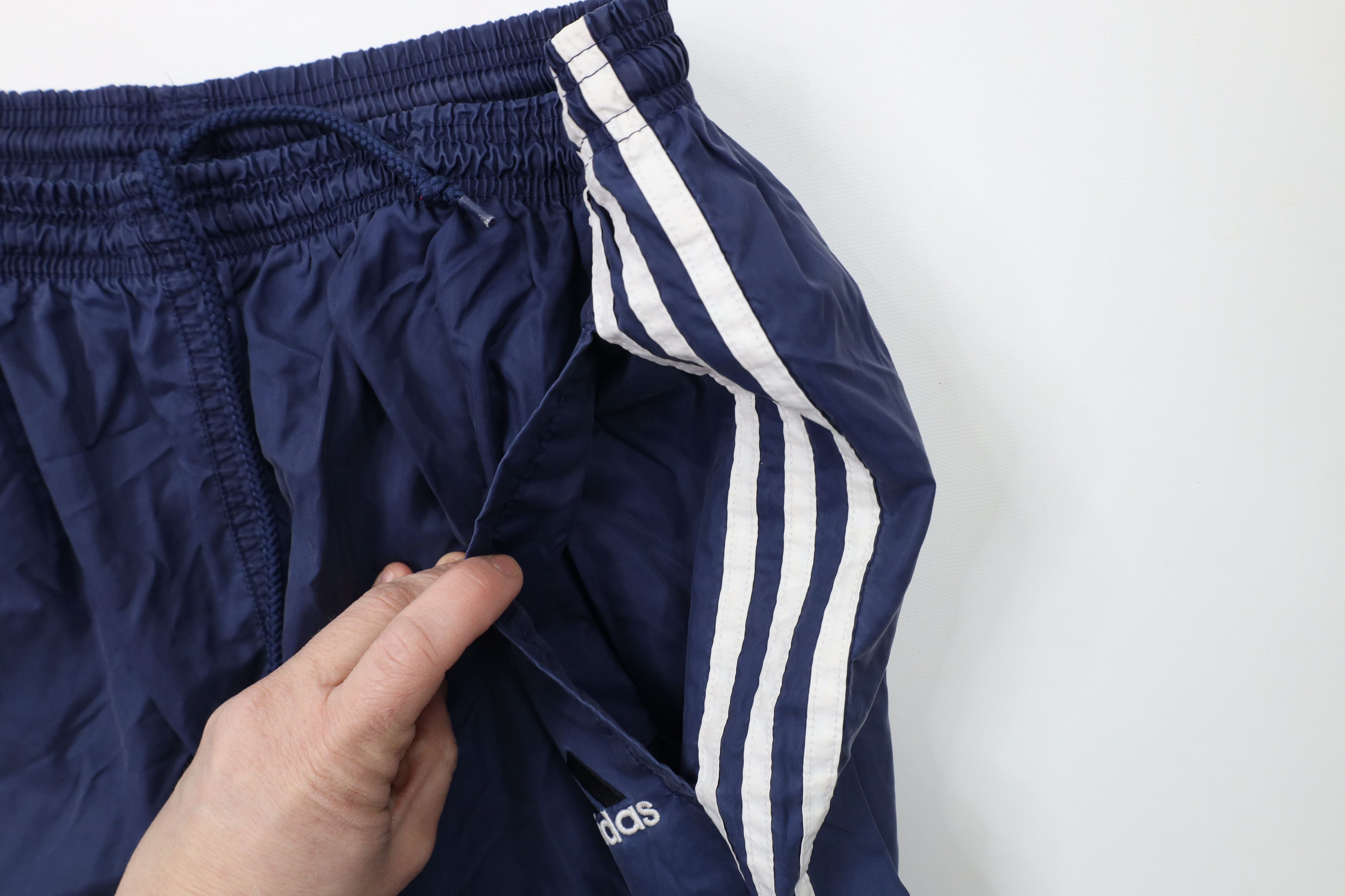 Adidas × Vintage Vintage 90s Adidas Spell Striped Cuffed Joggers Pants Nylon Size US 36 / EU 52 - 8 Thumbnail