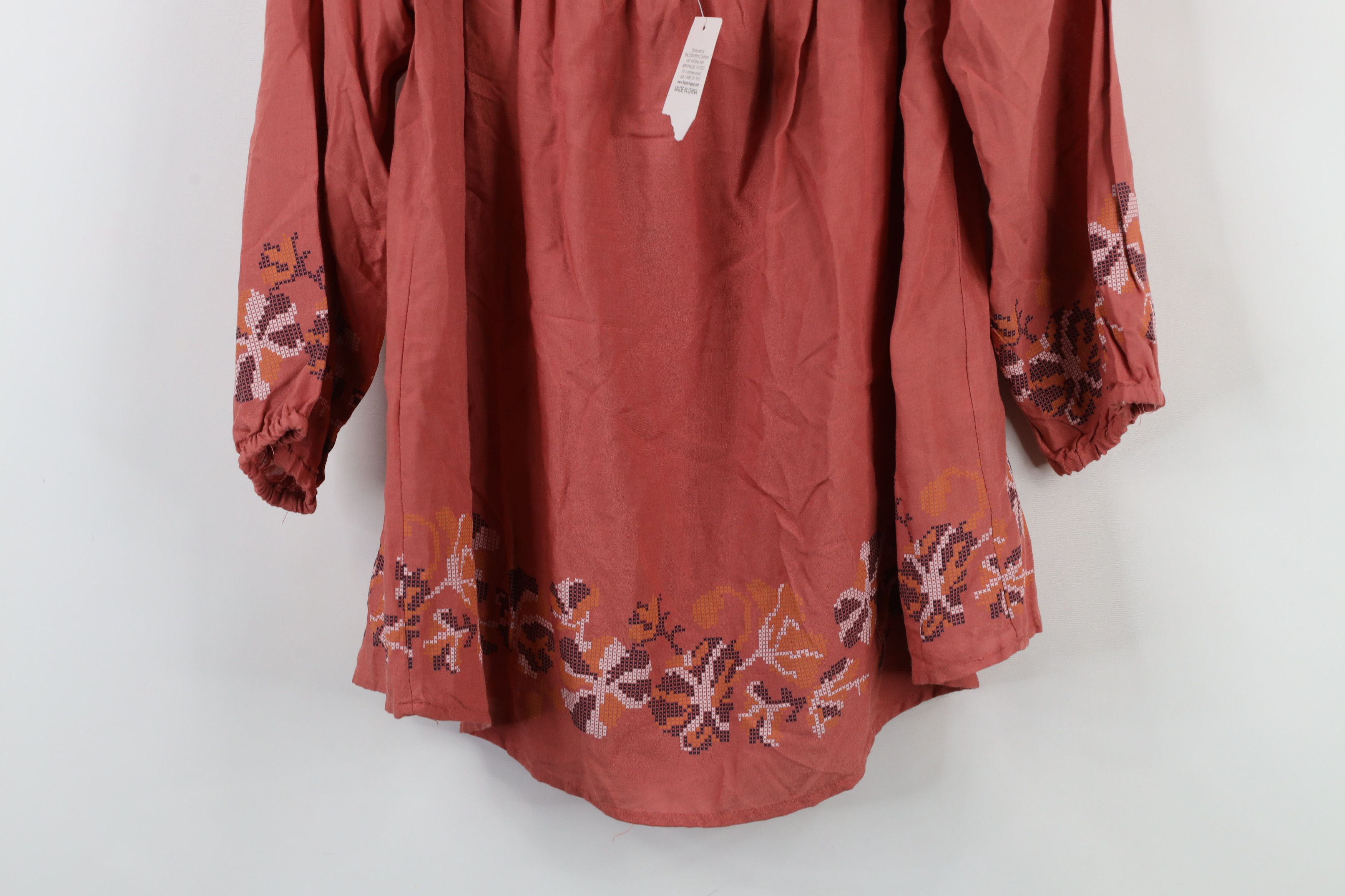 Vintage Deadstock Y2K Country Primitive Ruffled Blouse Top Shirt Size M / US 6-8 / IT 42-44 - 3 Thumbnail