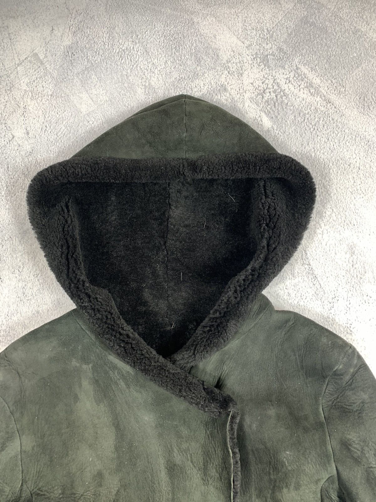 Other Vintage 90s sheepskin cropped hooded b3 coat jacket 00s Size S / US 4 / IT 40 - 3 Thumbnail