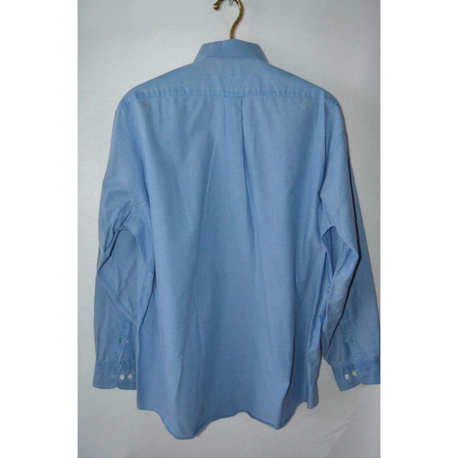 Tommy Hilfiger Tommy Hilfiger Dress Shirt Mens Blue 16 34/35 100% Cotton Button-Down Collar Classic Size 42R - 3 Thumbnail