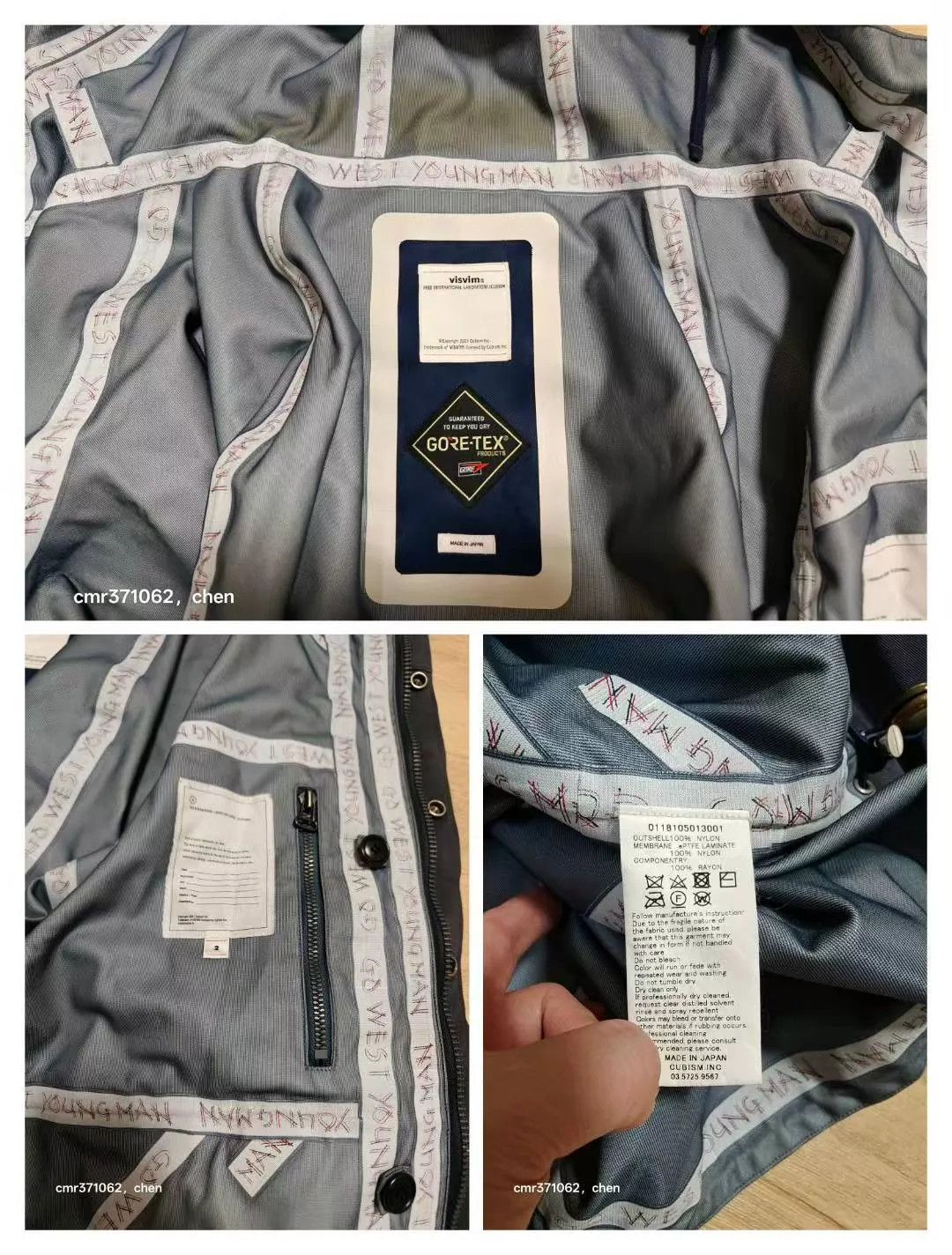 Visvim visvim 18ss nomad jkt 3L gore-tex navy2 2 (neck yellowing) Size US M / EU 48-50 / 2 - 8 Thumbnail