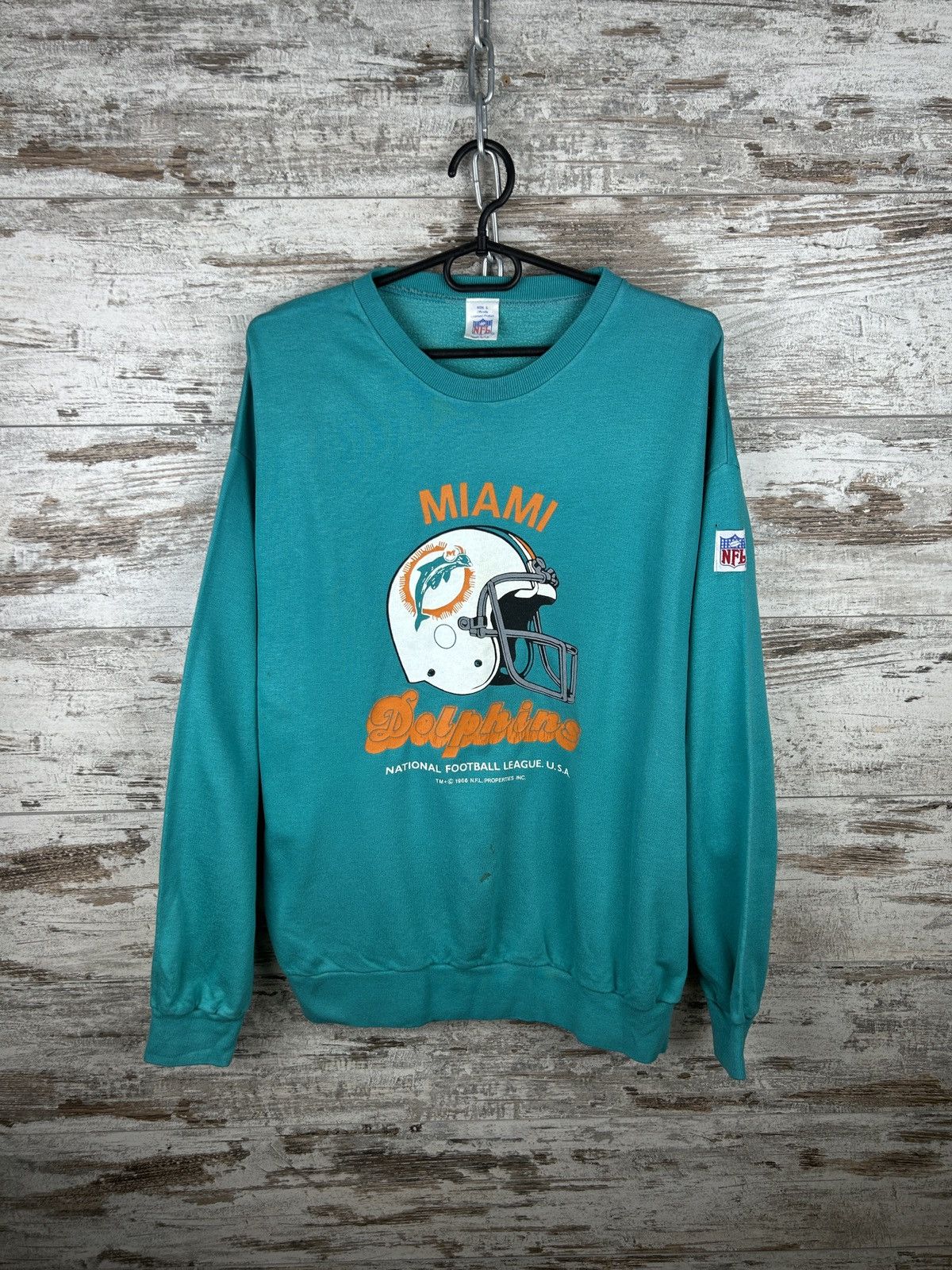 NFL × Russell Athletic × Vintage Vintage 90s Miami Dolphins Crewneck Sweatshirt rare y2k NFL Size US L / EU 52-54 / 3 - 1 Thumbnail
