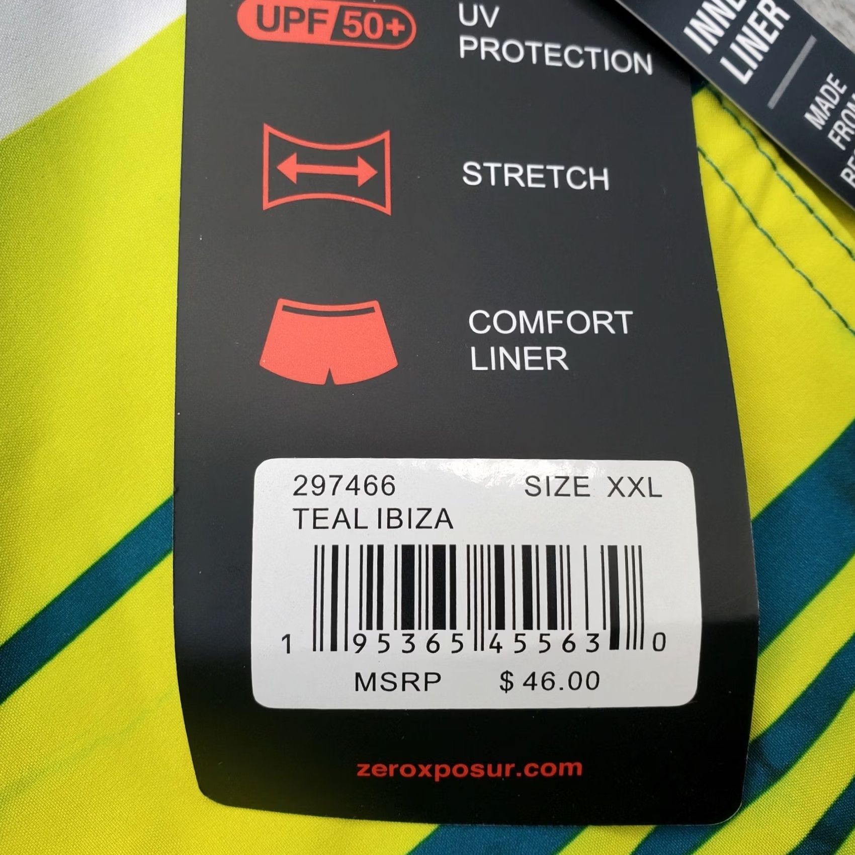 ZeroXposur ZeroXposur Mens XXL Multi Striped Comfort Stretch Surfing Water Polo Swim Trunks Size US XXL / EU 58 / 5 - 7 Thumbnail