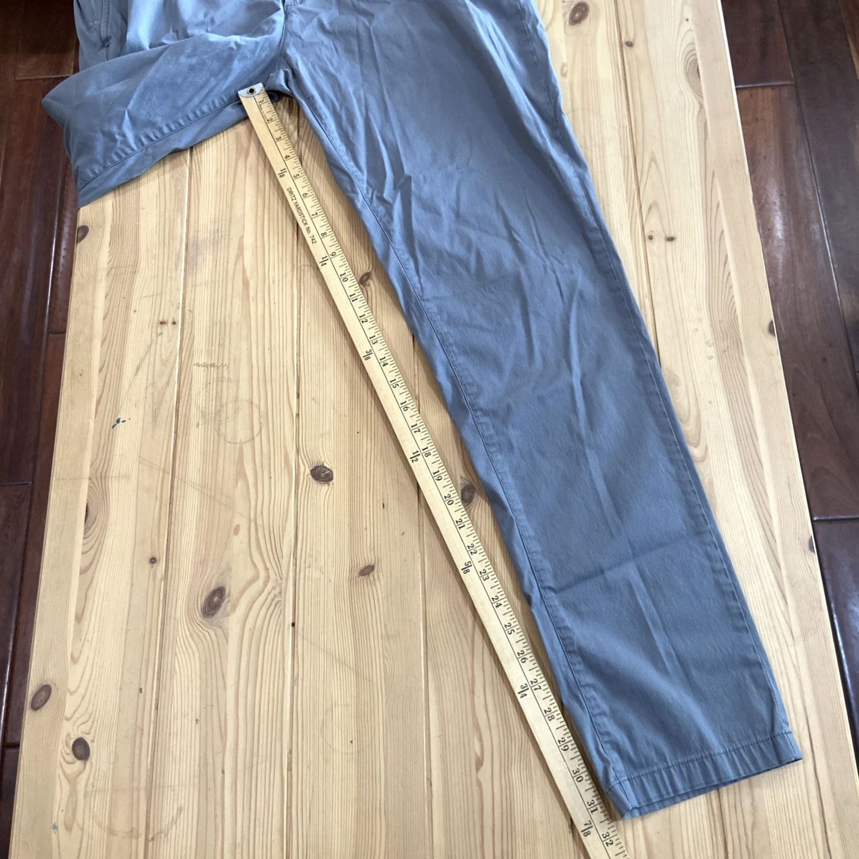 Vintage Birddogs Pants Mens 36x34 Gray Chino Five Pocket Casual Regular Inseam 33" Beltless? (Pattern: Solid) Size US 36 / EU 52 - 5 Thumbnail