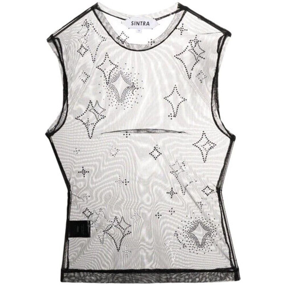 Other Saint Sintra Crystal Mesh Hot Fix Tank 36 0 Black SSENSE Ex Size XS / US 0-2 / IT 36-38 - 3 Thumbnail
