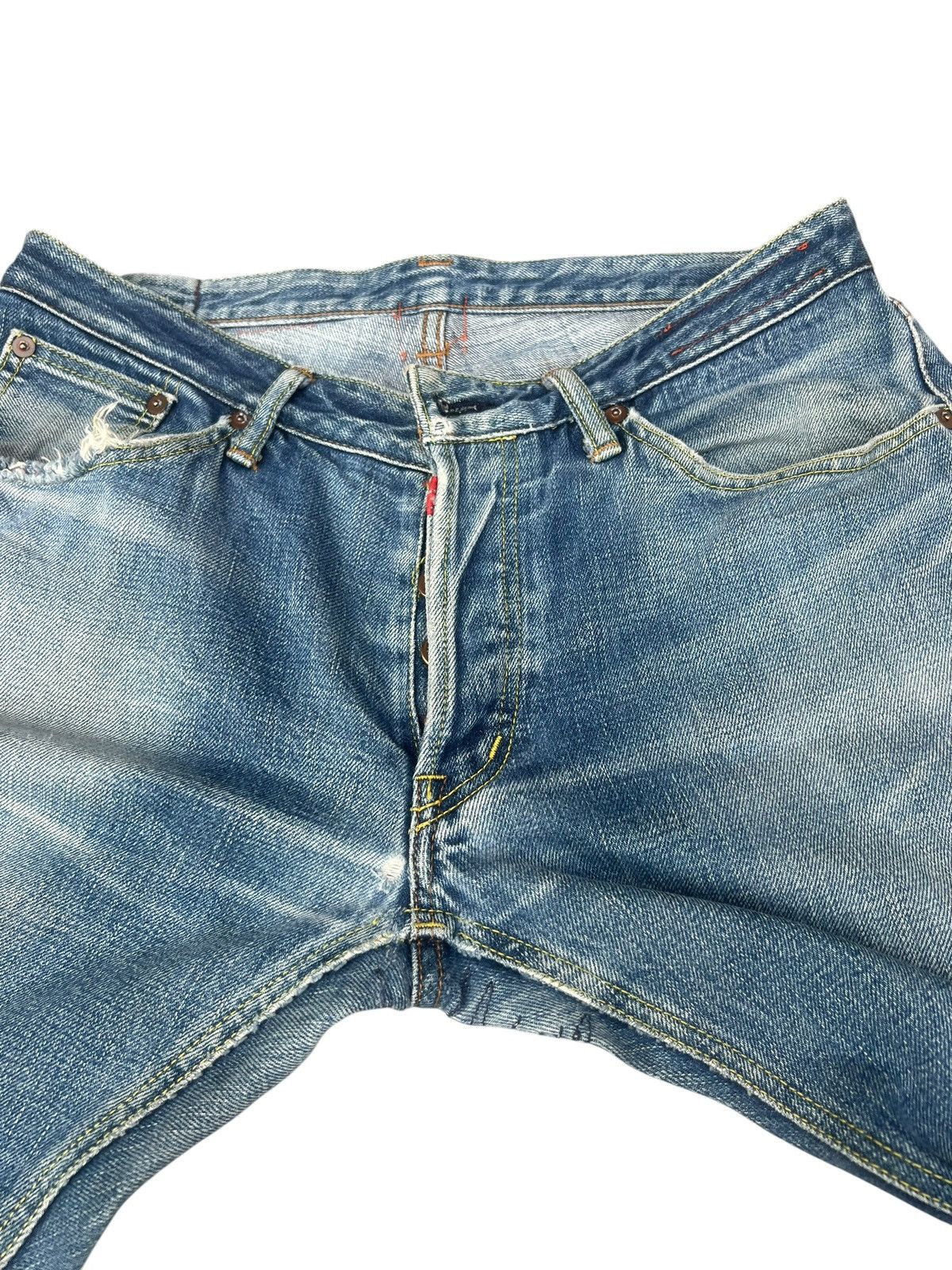 KATO Vintage Kato Japan Ripped Distressed Faded Denim Flare Jeans Size US 31 - 13 Thumbnail
