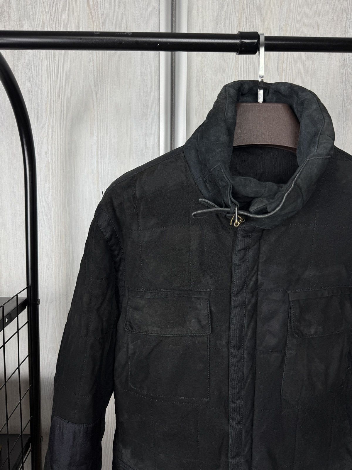 Yves Saint Laurent Yves Saint Laurent Rive Gauche leather suede biker jacket Size US L / EU 52-54 / 3 - 3 Thumbnail