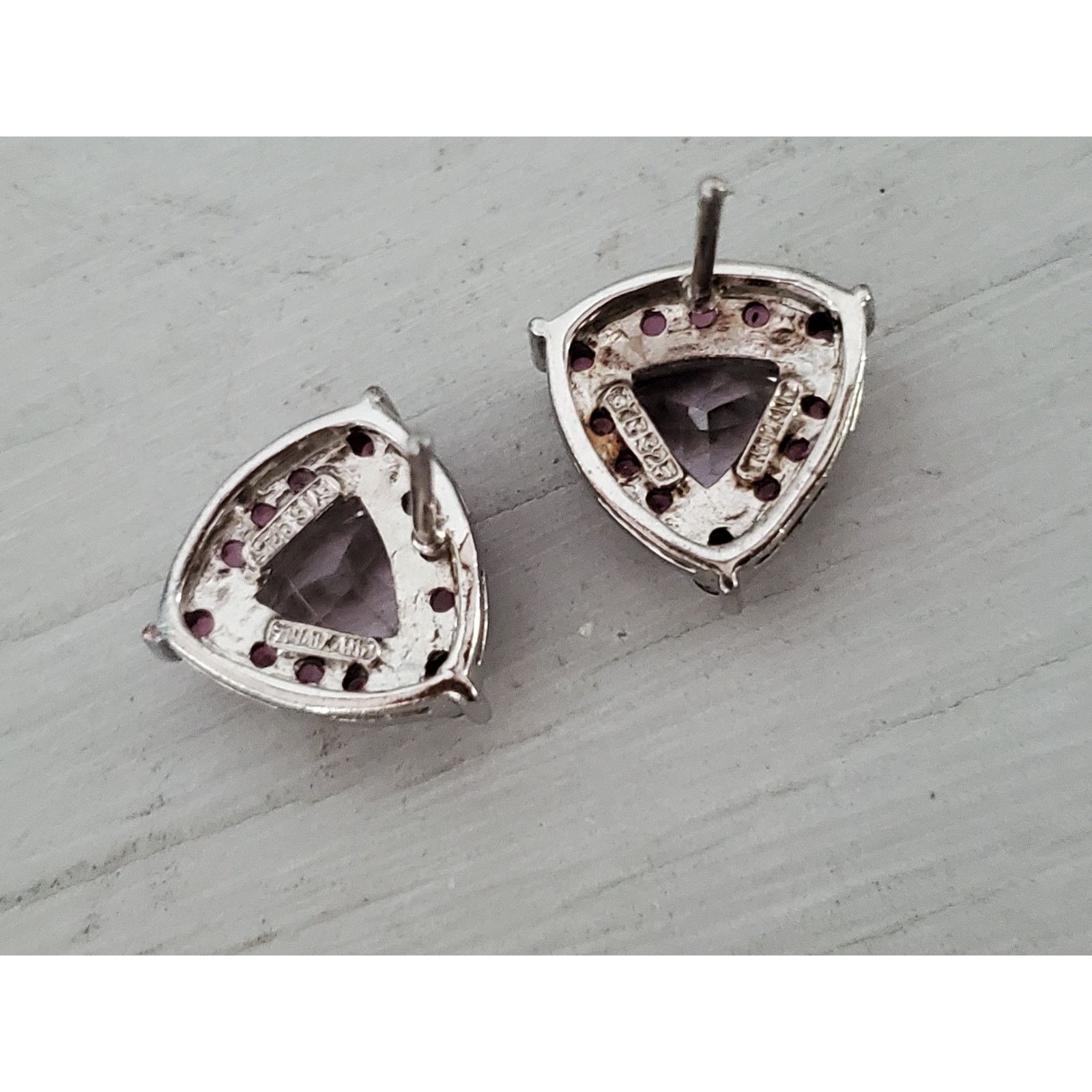 Other Lavendar Sterling Silver Stud Earrings Size ONE SIZE - 4 Thumbnail