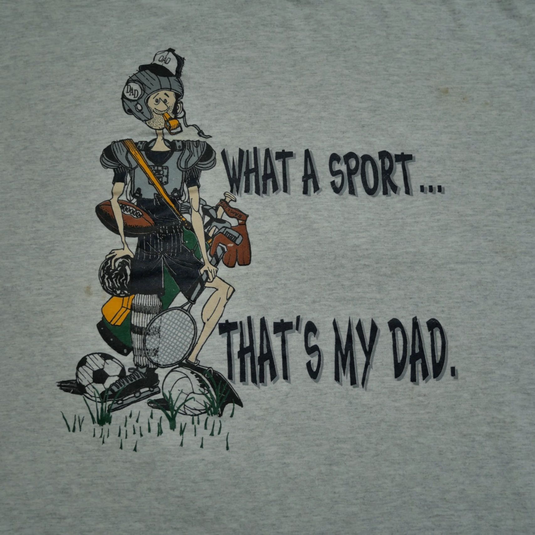 Vintage VINTAGE Dad T Shirt Adult XL Grey 90s Mens Logo Short Sleeve Crew Neck Cotton Shirt Size US XL / EU 56 / 4 - 2 Thumbnail