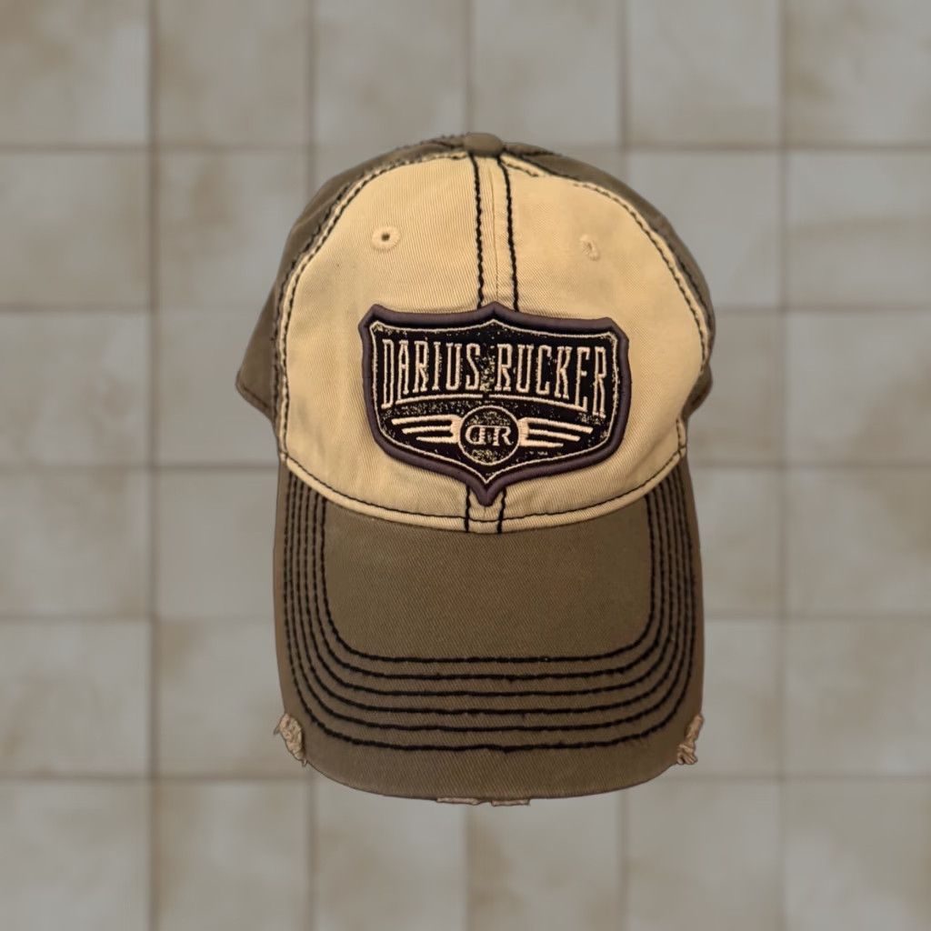 Logo 7 Darius Rucker Distressed Baseball Hat Adjustable Logo Patch Black White Hootie Size ONE SIZE - 1 Thumbnail