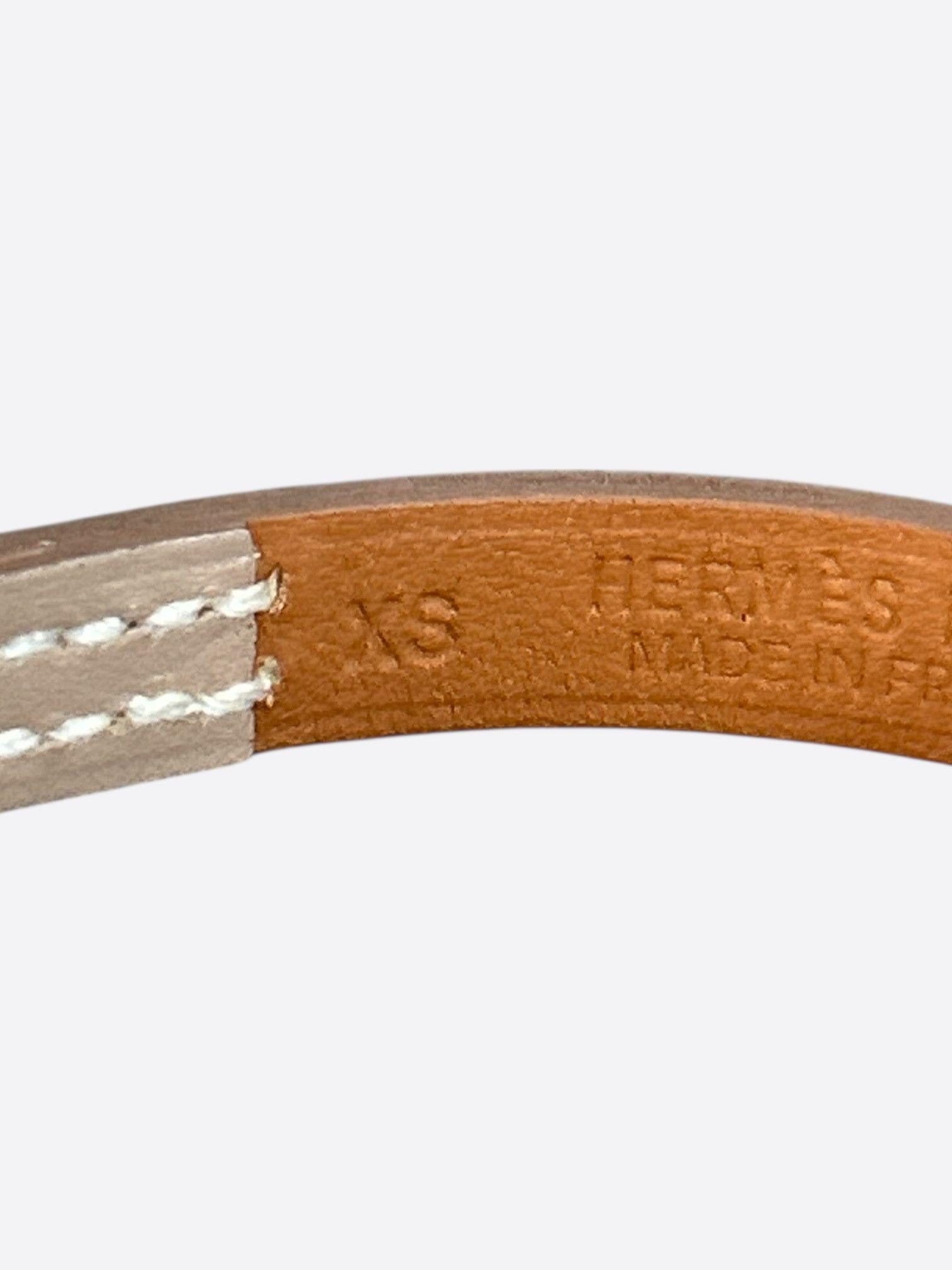 Hermes Hermes Etoupe Swift & Gold Hardware Mini Rivale Bracelet Size ONE SIZE - 3 Thumbnail