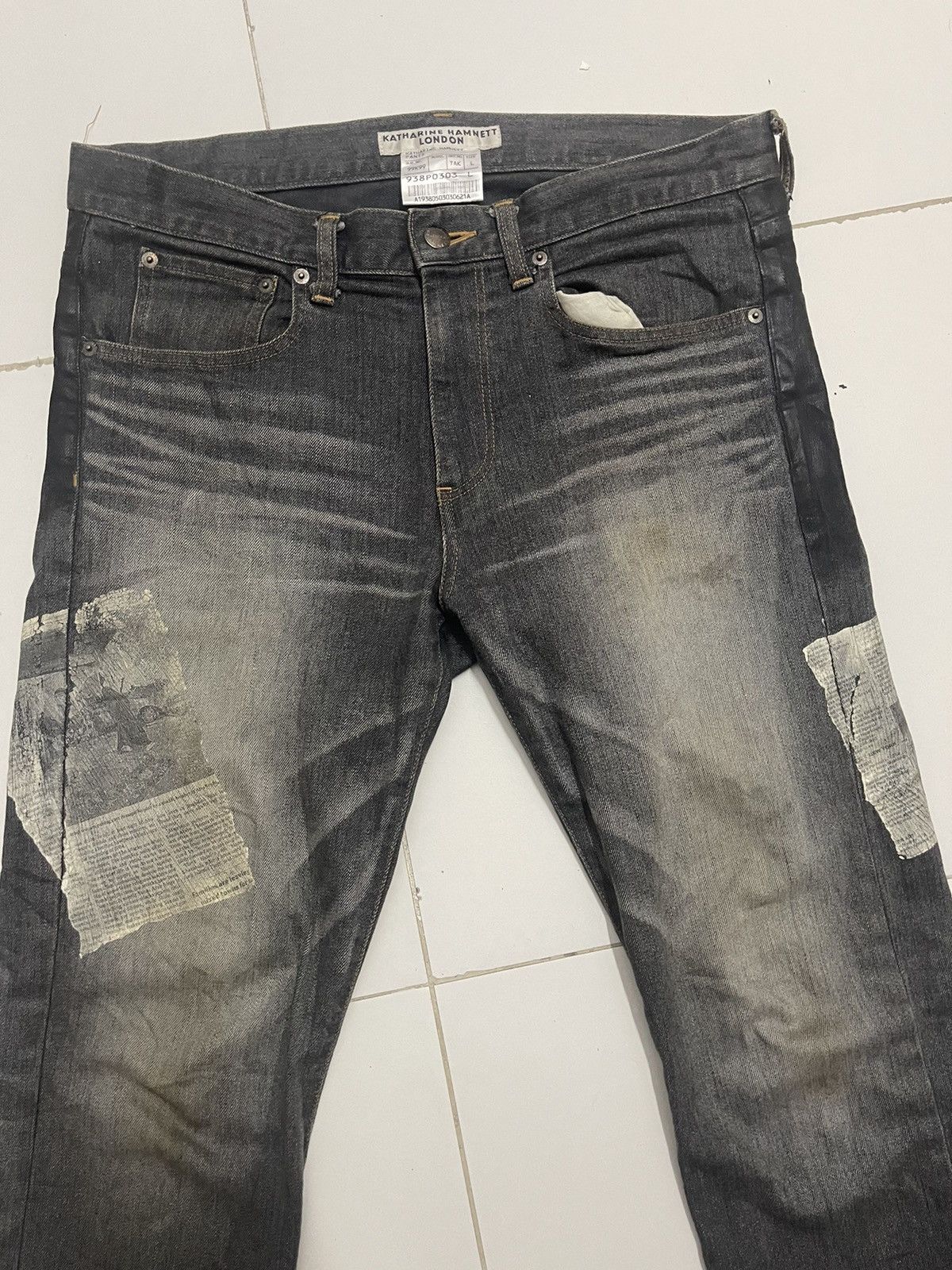 Katharine Hamnett London RARE🔥 Vintage Katharine Hamnett London Patch Paper Jeans Size US 32 / EU 48 - 1 Thumbnail