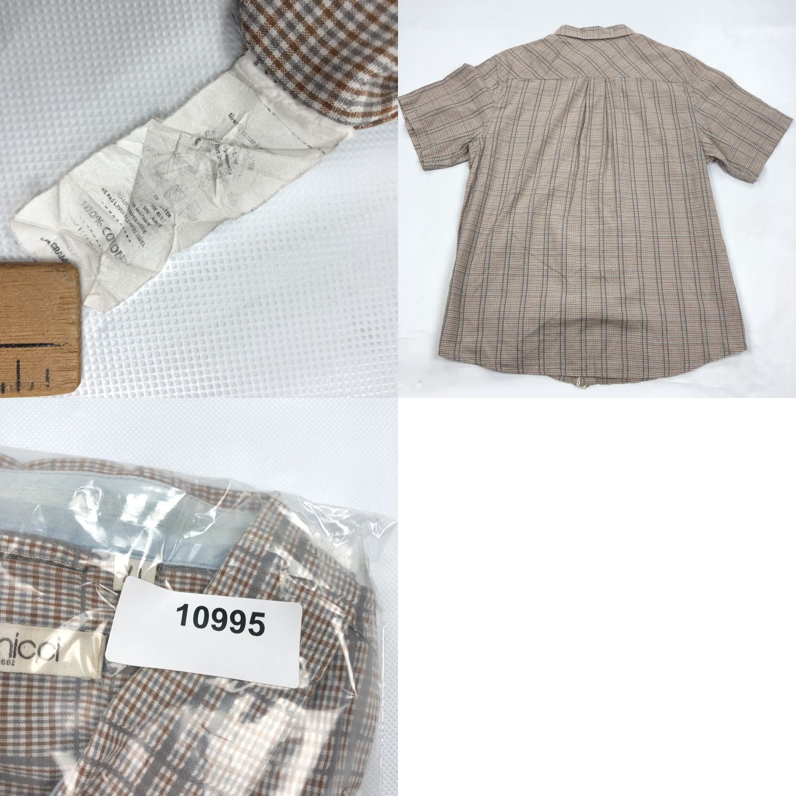 Gramicci Gramicci Shirt Main Selling Point Plaid Short Sleeve Button-Up Casual Men's XL Brown Gray Cotton Snap Size US XL / EU 56 / 4 - 8 Thumbnail