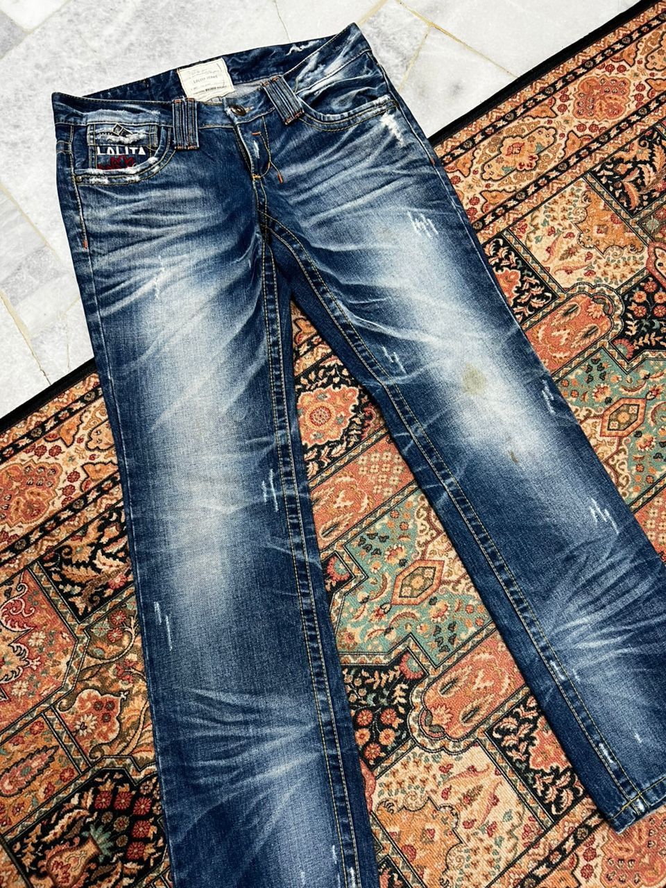 If Six Was Nine × Japanese Brand Rare 🔥 Yoshitomo Nara x Lolita Jeans Size US 35 - 2 Thumbnail