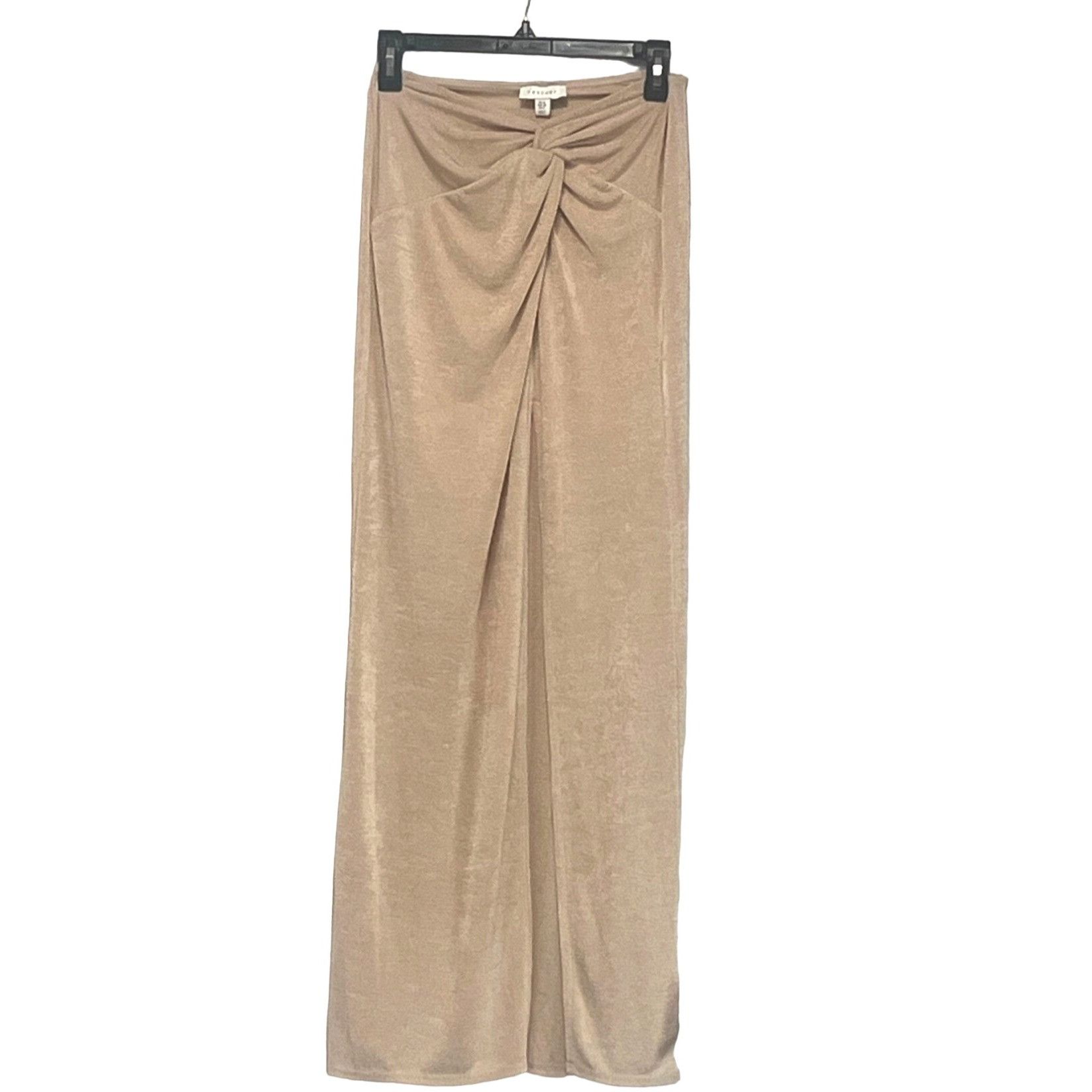 Topshop Topshop Slinky Twist Front Maxi Skirt in Stone-Neutral, Sz. Size 28" / US 6 / IT 42 - 3 Thumbnail